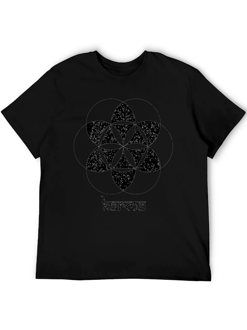 Geometric Mandala Black T-Shirt