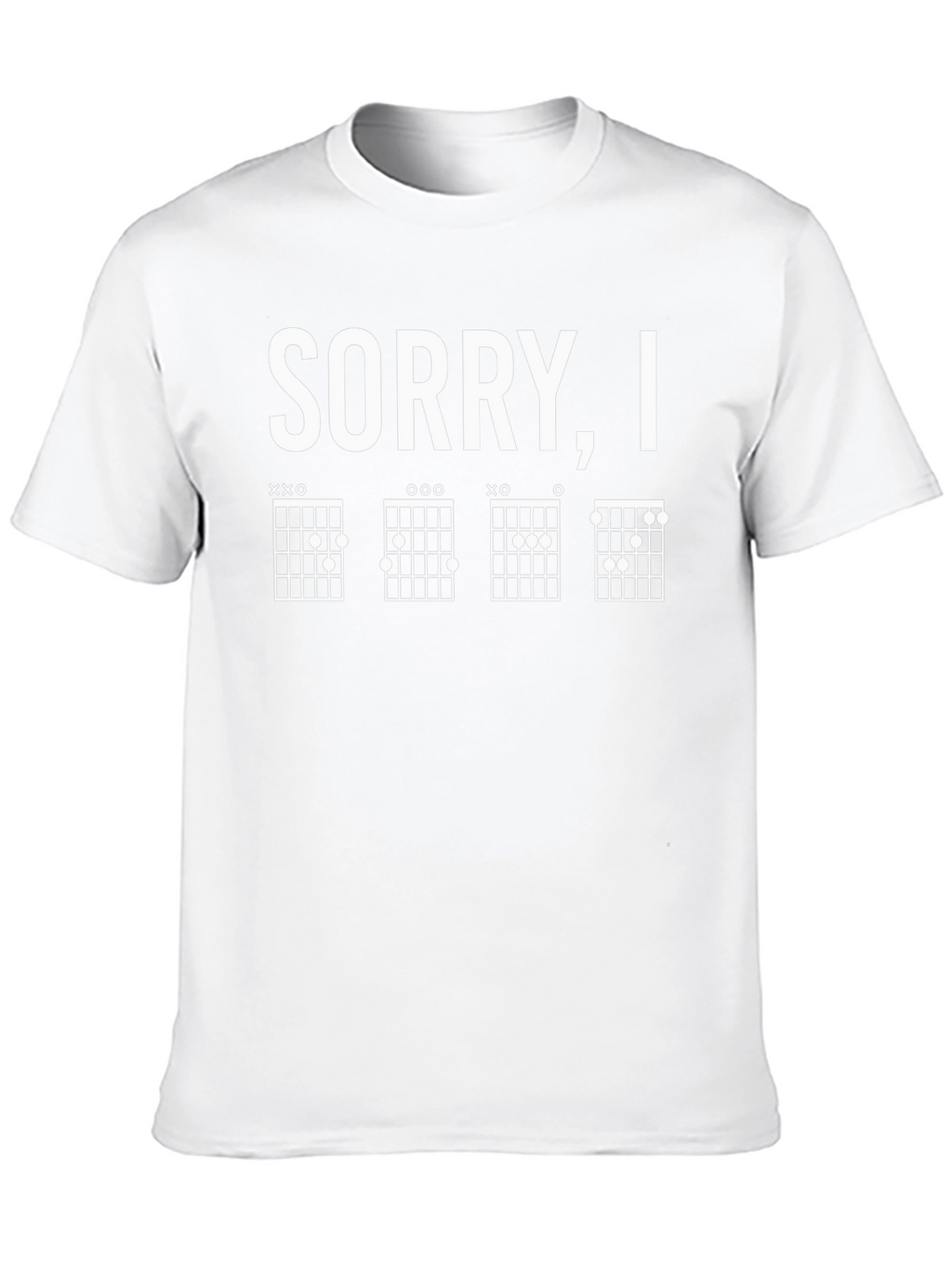 Sorry Im Flat Guitar Chord Chart T-Shirt