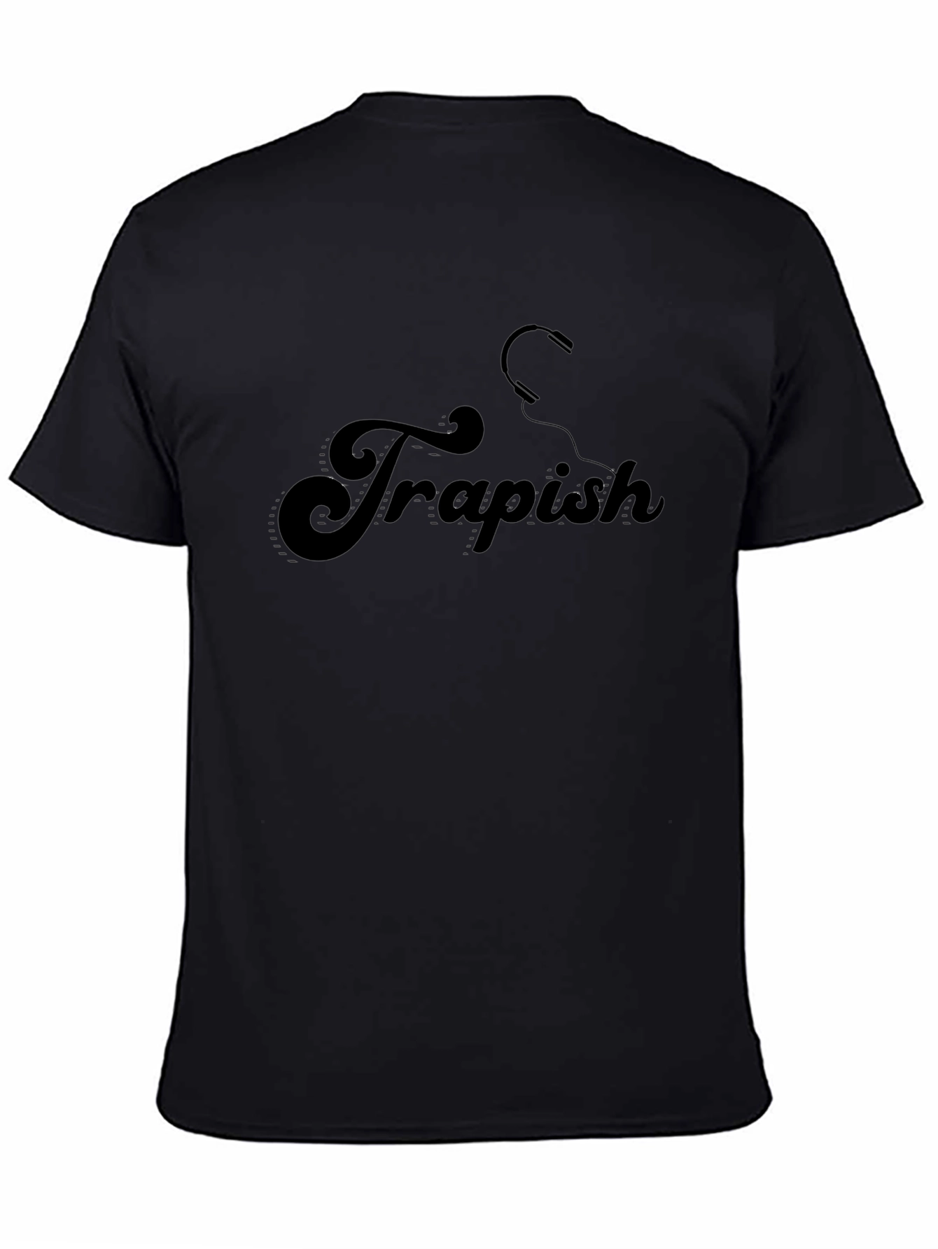 Trapish Graphic Tee - Stylish Black Cotton T-Shirt
