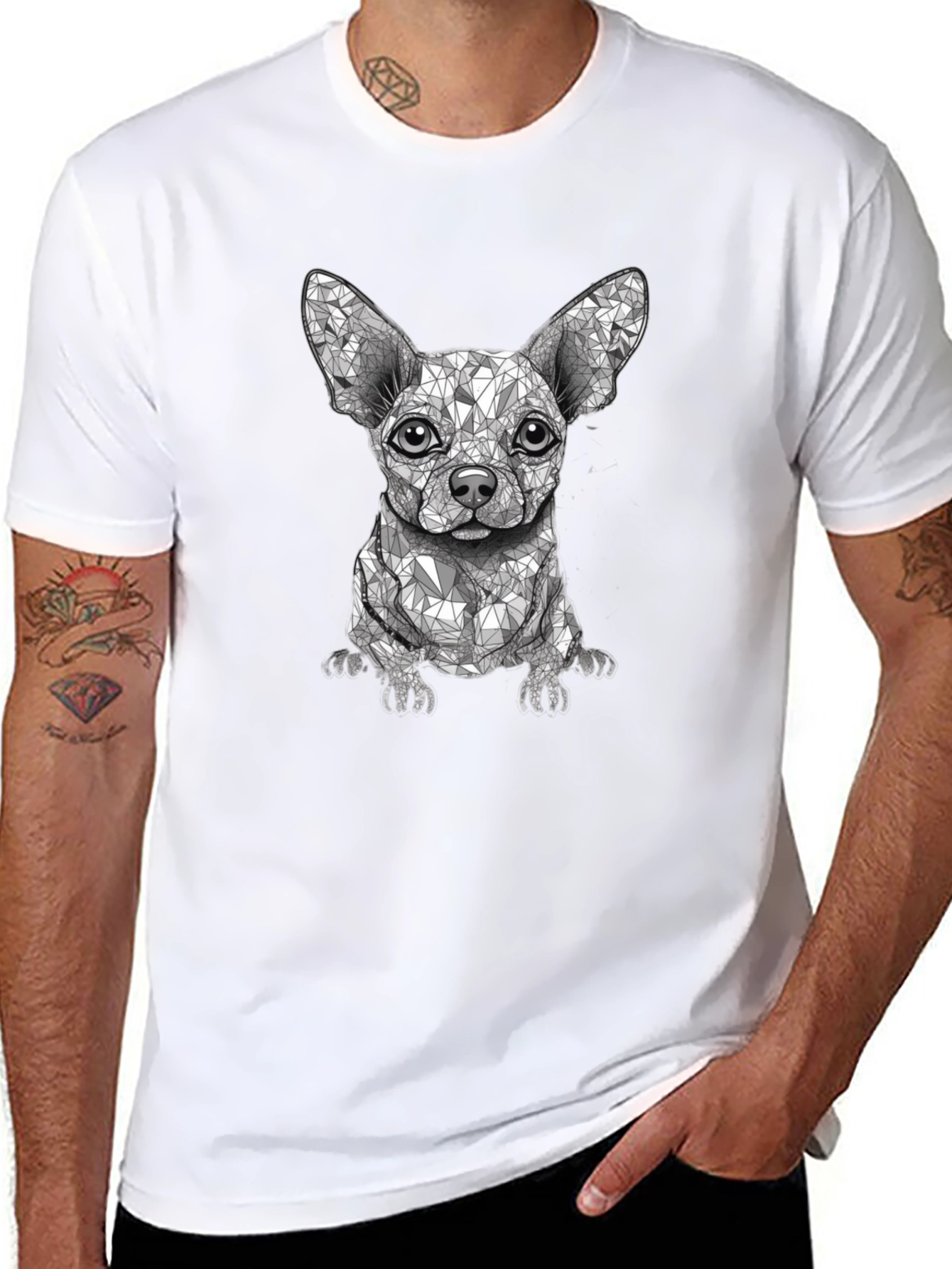 Geometric Chihuahua Graphic Tee