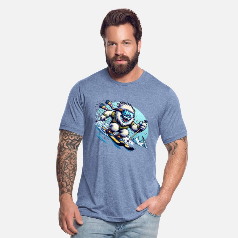 Epic Yeti Ski Adventure Illustration