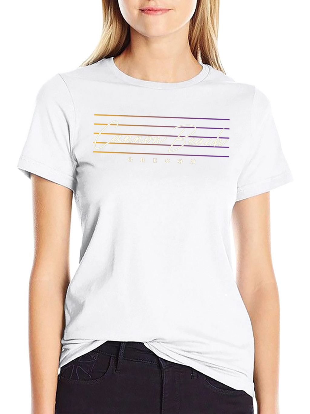 Cannon Beach Oregon T-Shirt - Retro Style