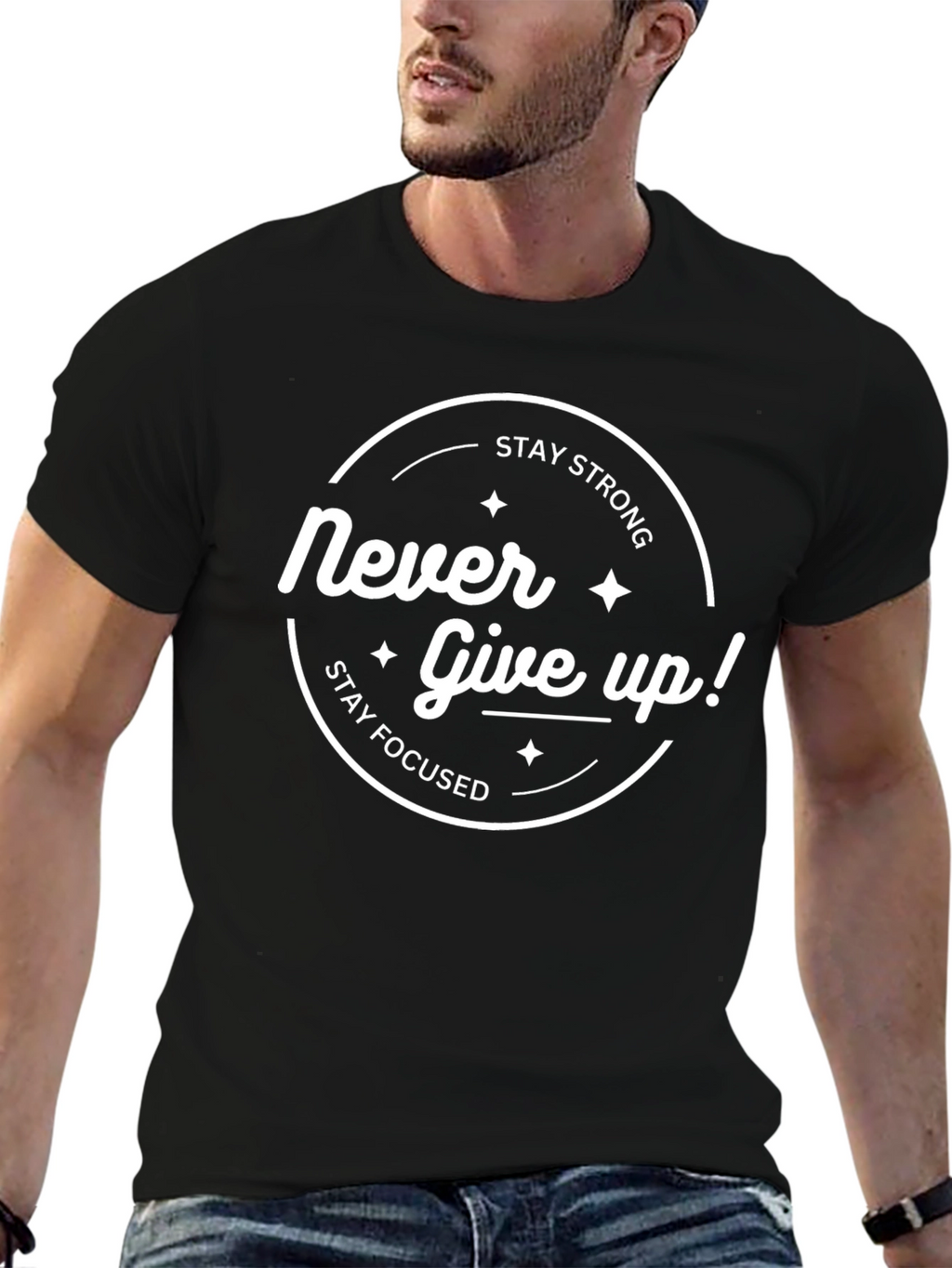 Never Give Up Motivational T-Shirt