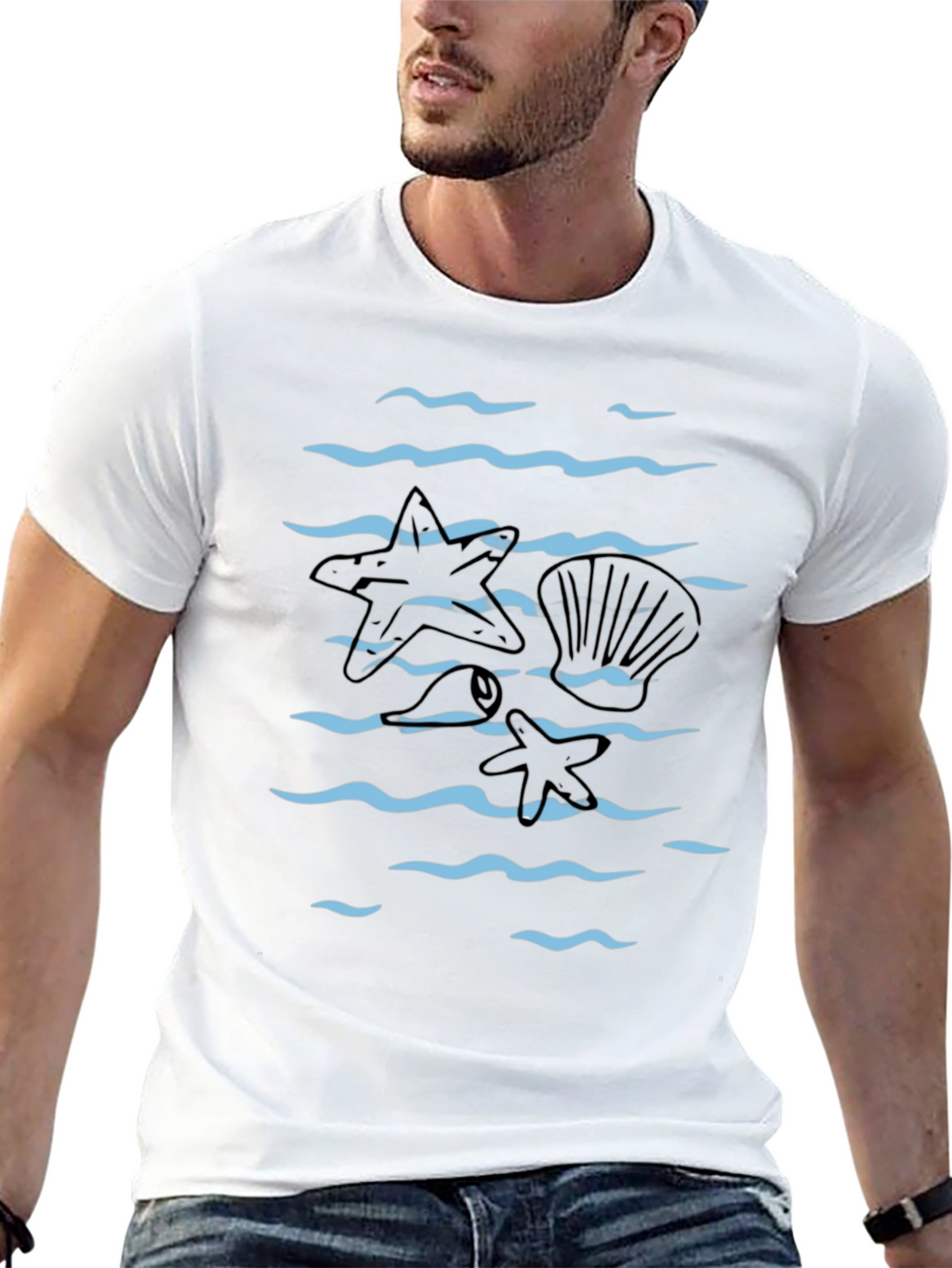 Ocean Wave Starfish Graphic Tee