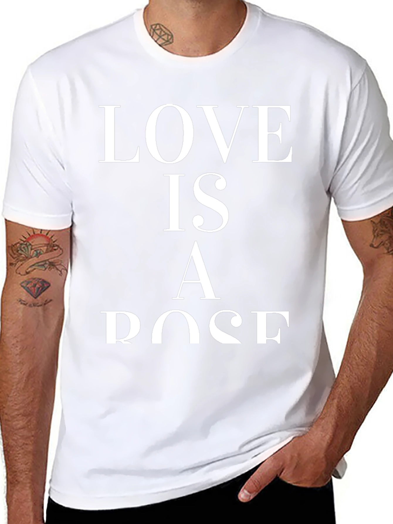 Love Is A Rose Graphic Tee - Black