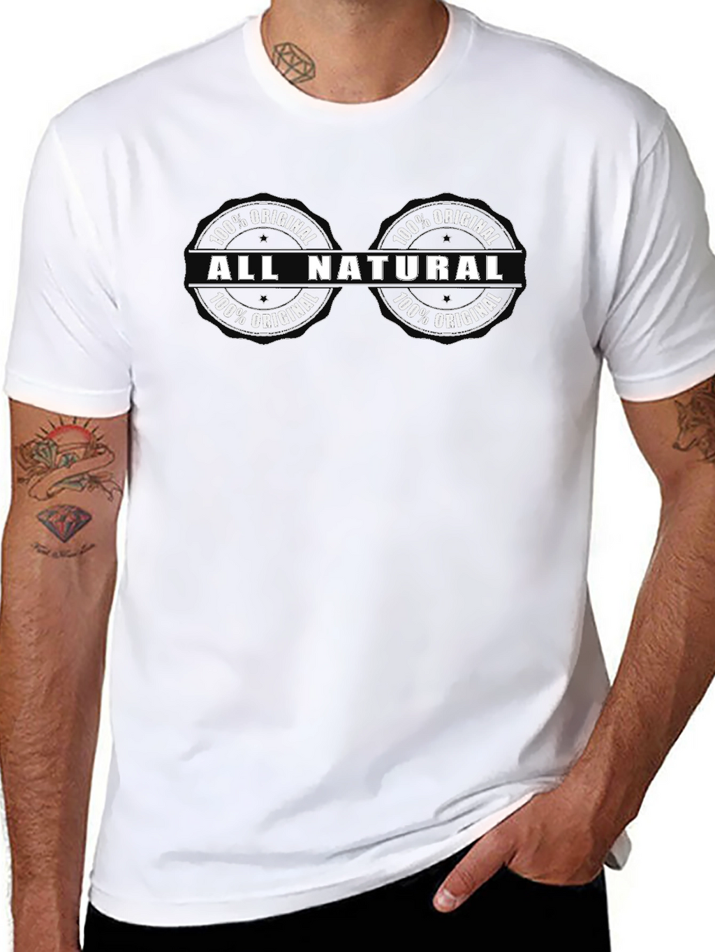 All Natural 100% Original Black T-Shirt