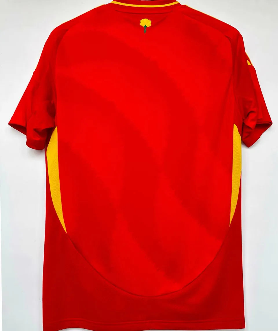 LAMINE YAMAL #10 Spain 1:1 Quality Home Red Fans Jersey 2024/25 ★★ Detail 3