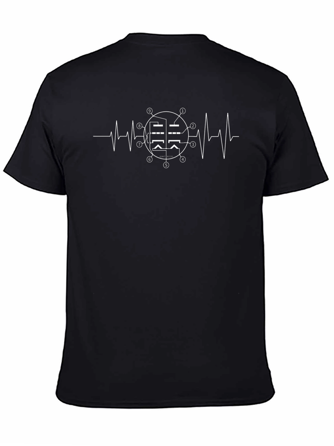 Heartbeat Vacuum Tube T-Shirt - Black