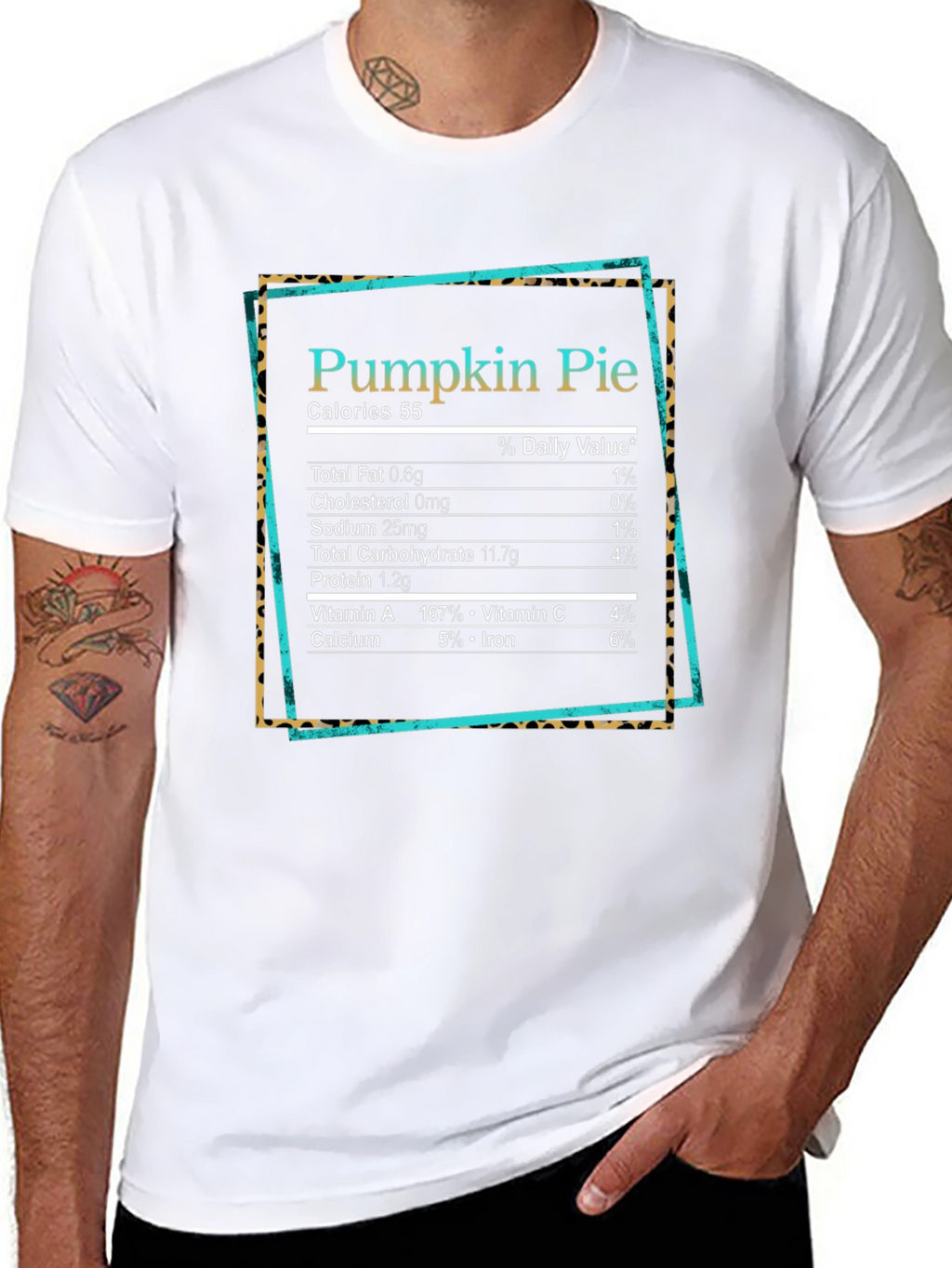 Pumpkin Pie Nutrition Facts Graphic T-Shirt
