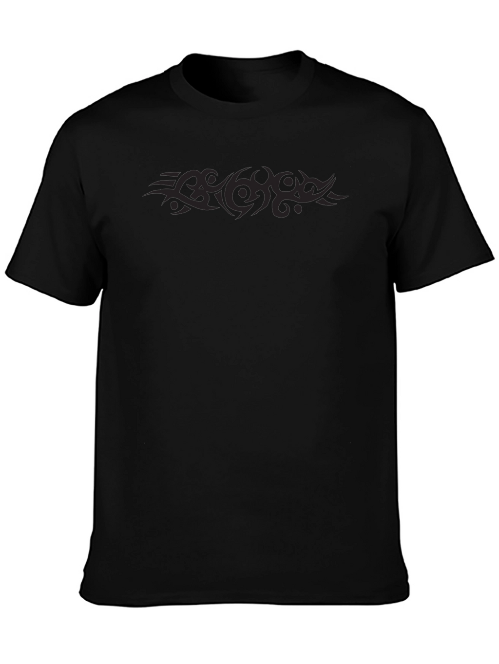 Mens Black Tribal Graphic T-Shirt