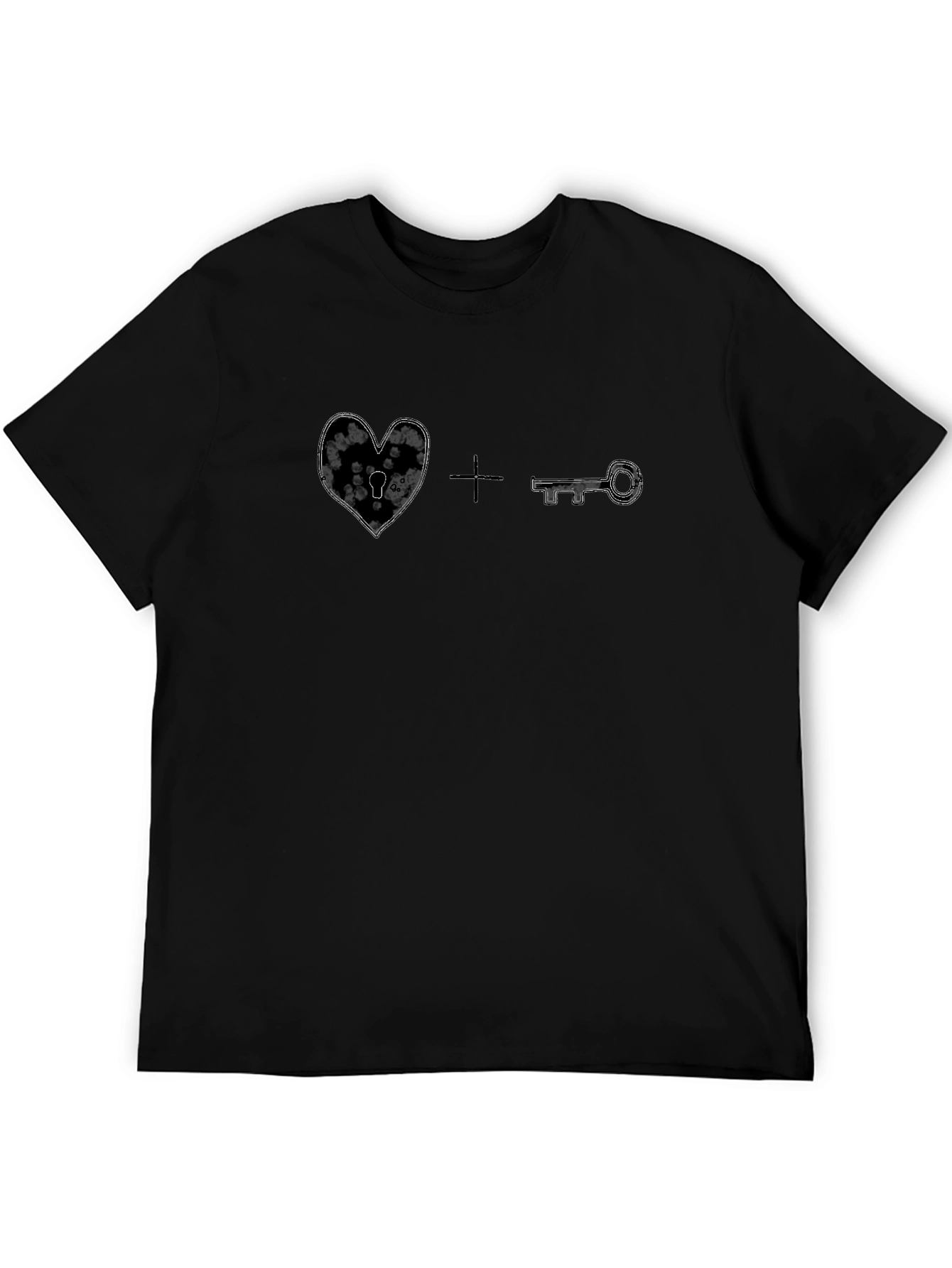 Heart Lock & Key Graphic T-Shirt