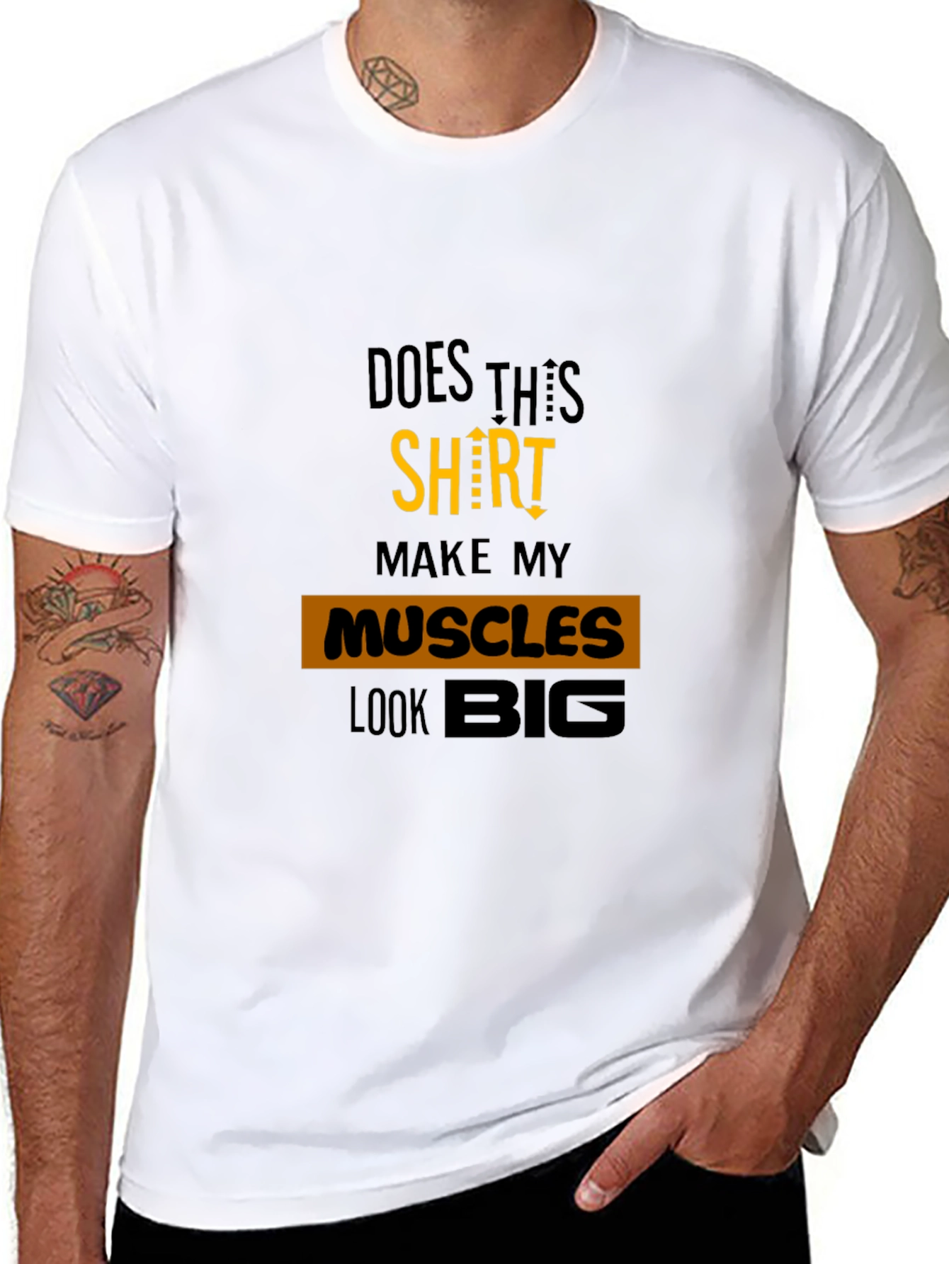 Muscle Humor Graphic Tee - Black Cotton T-Shirt