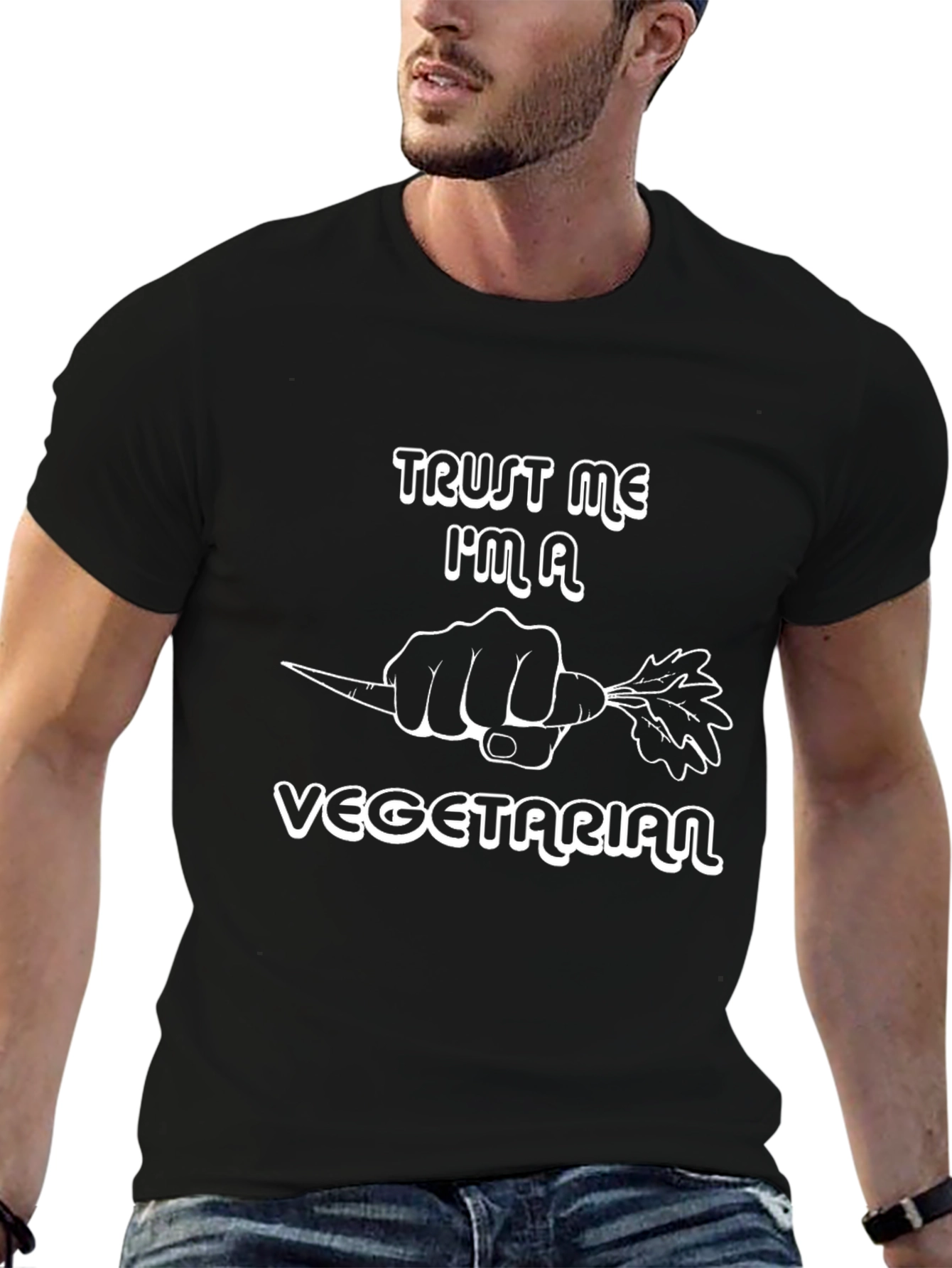 Trust Me Im A Vegetarian Black T-Shirt