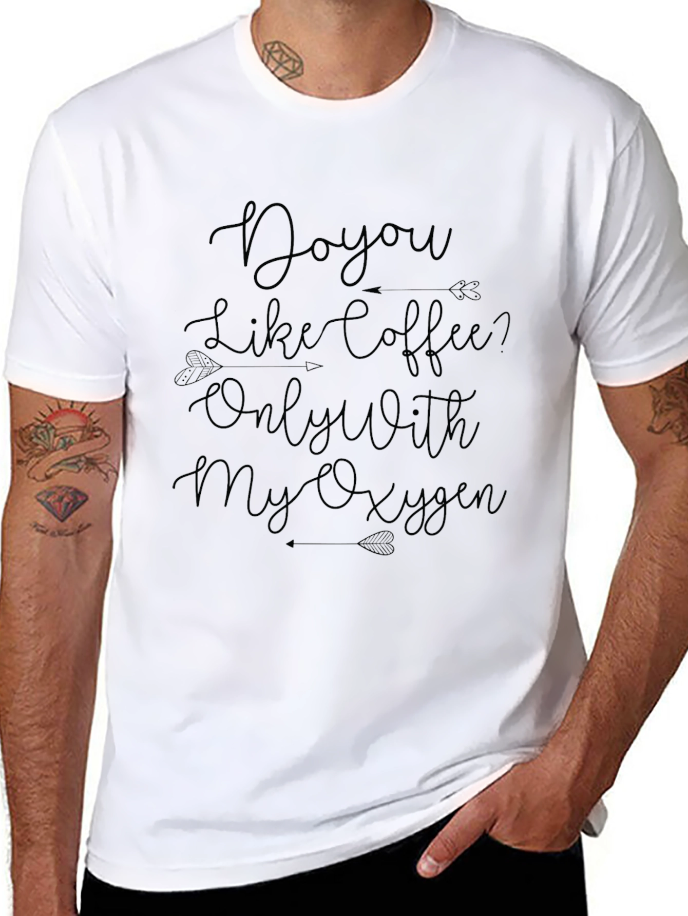 Coffee & Oxygen Graphic Tee - Black