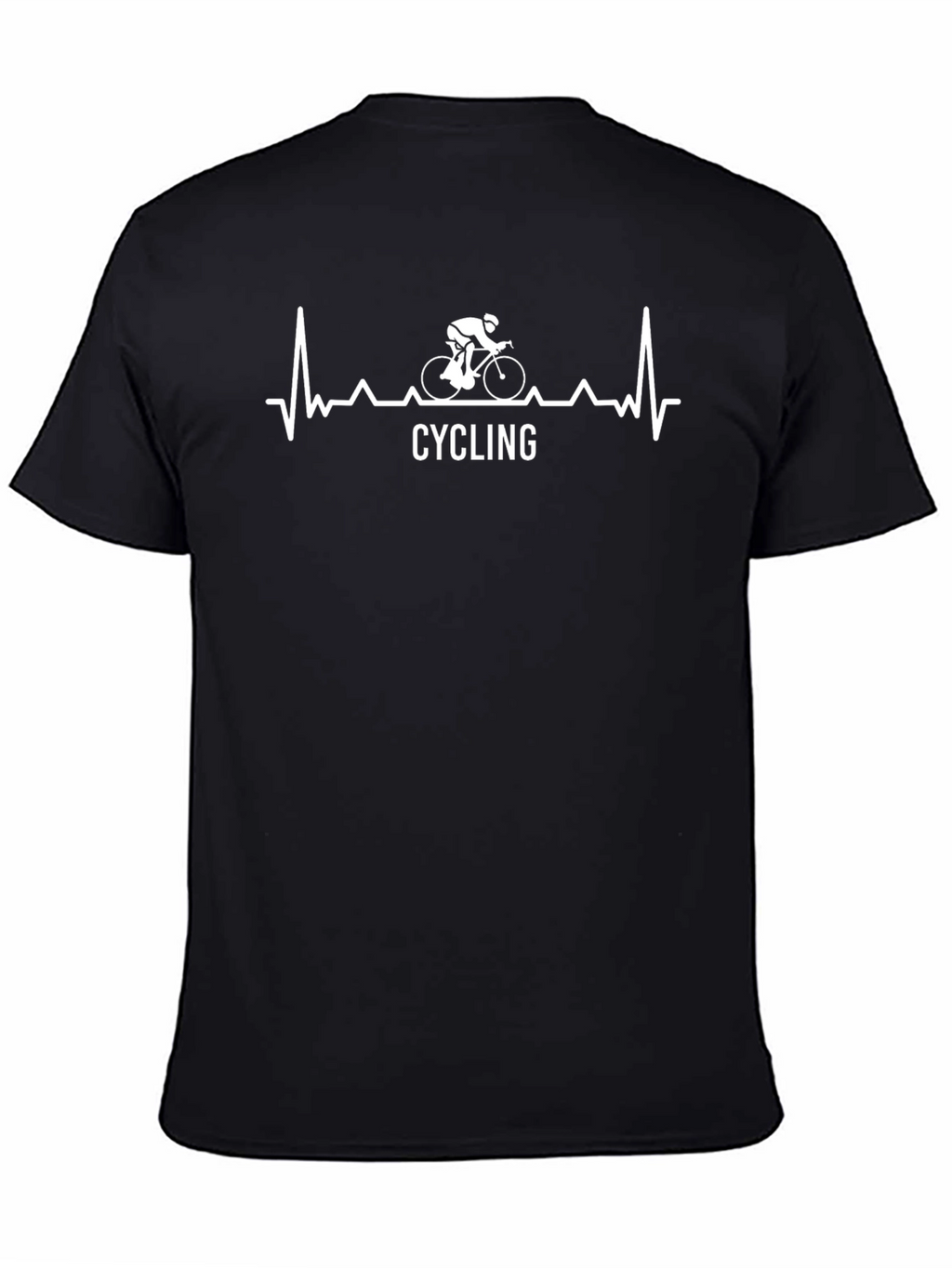 Cycling Heartbeat T-Shirt - Passionate Rider Design