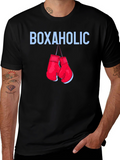 Boxaholic Boxing Gloves Graphic T-Shirt
