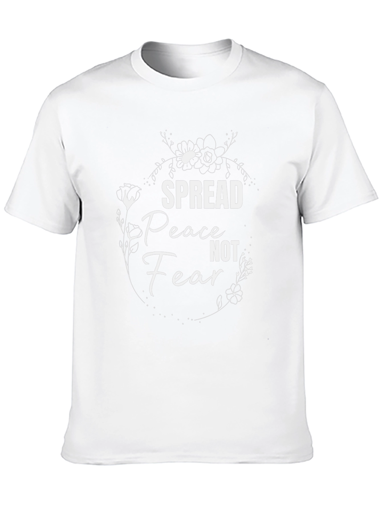 Spread Peace Not Fear Black Graphic T-Shirt