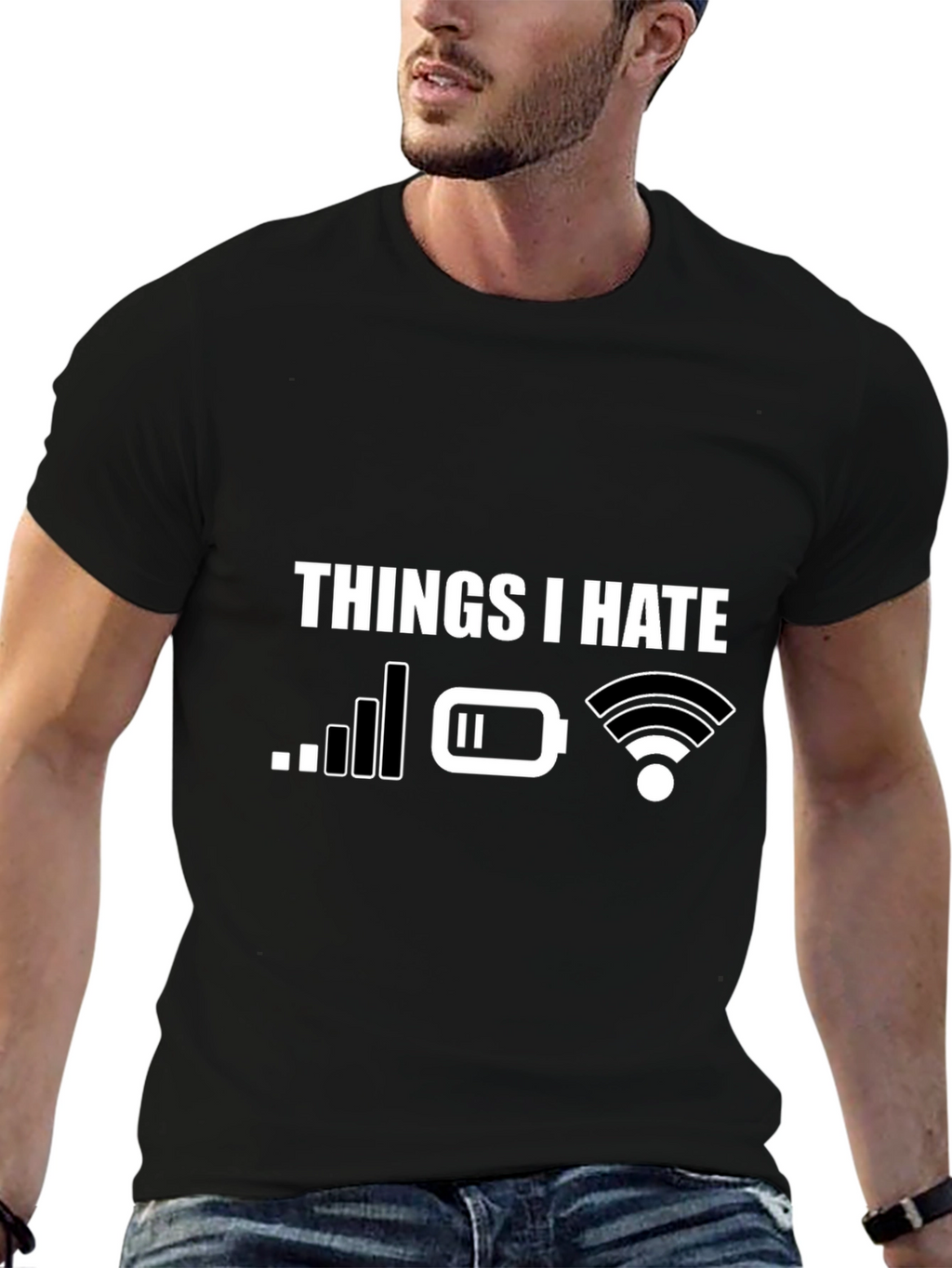 Humorous Tech Hater T-Shirt - Things I Hate