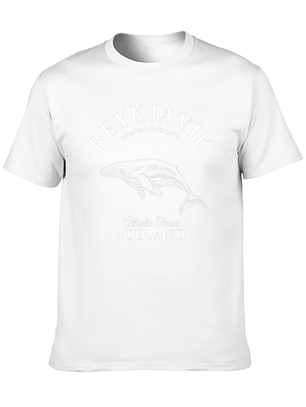 Reykjavik Iceland Whale Graphic Tee - Black