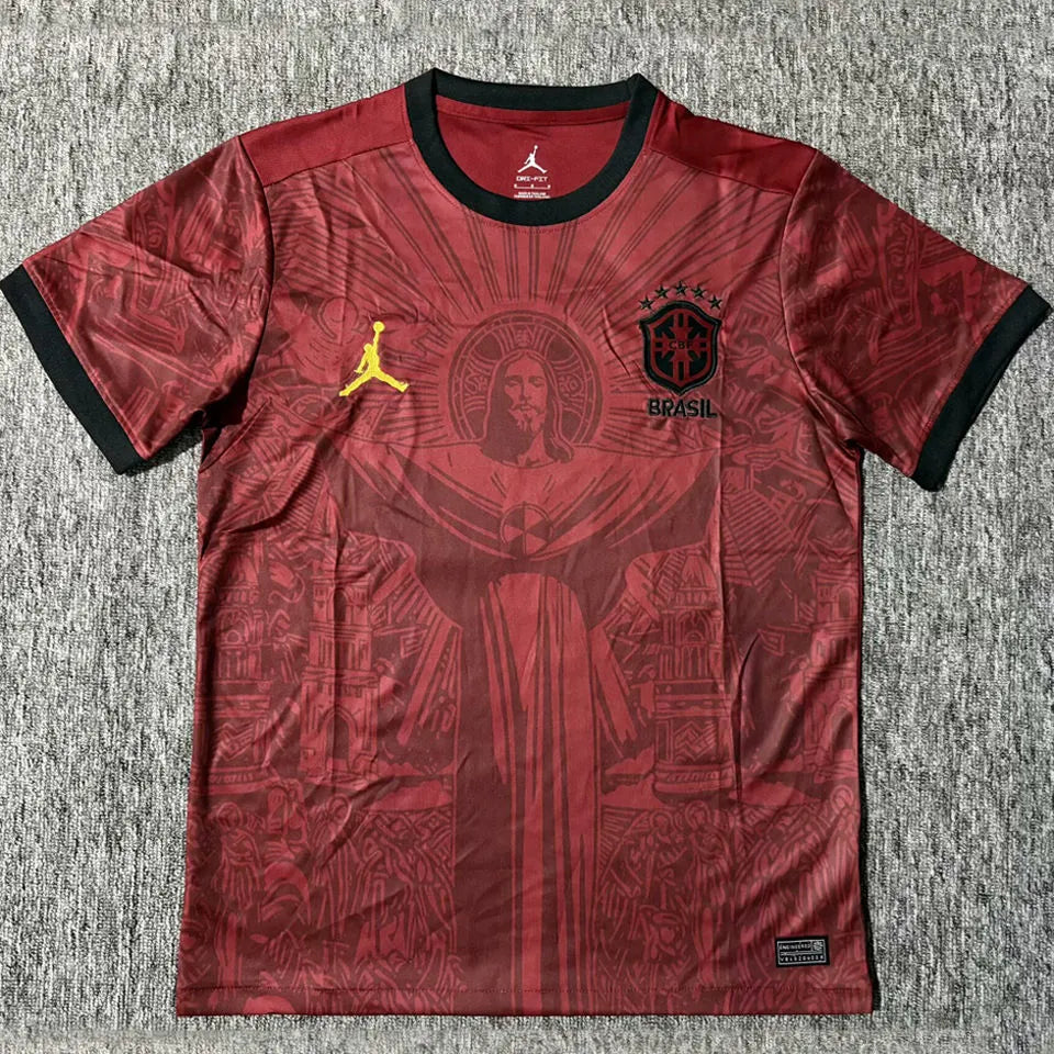 2026/27 Brazil Black POLO Jersey Detail 2