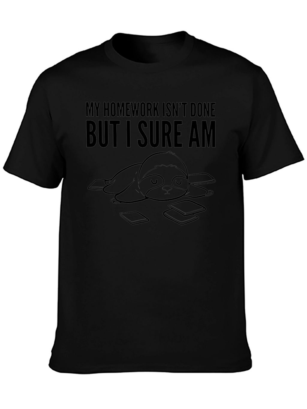 Homework Sloth T-Shirt - Funny Relaxed Tee