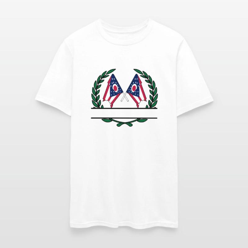 Flags USA Ohio laurel wreath banner