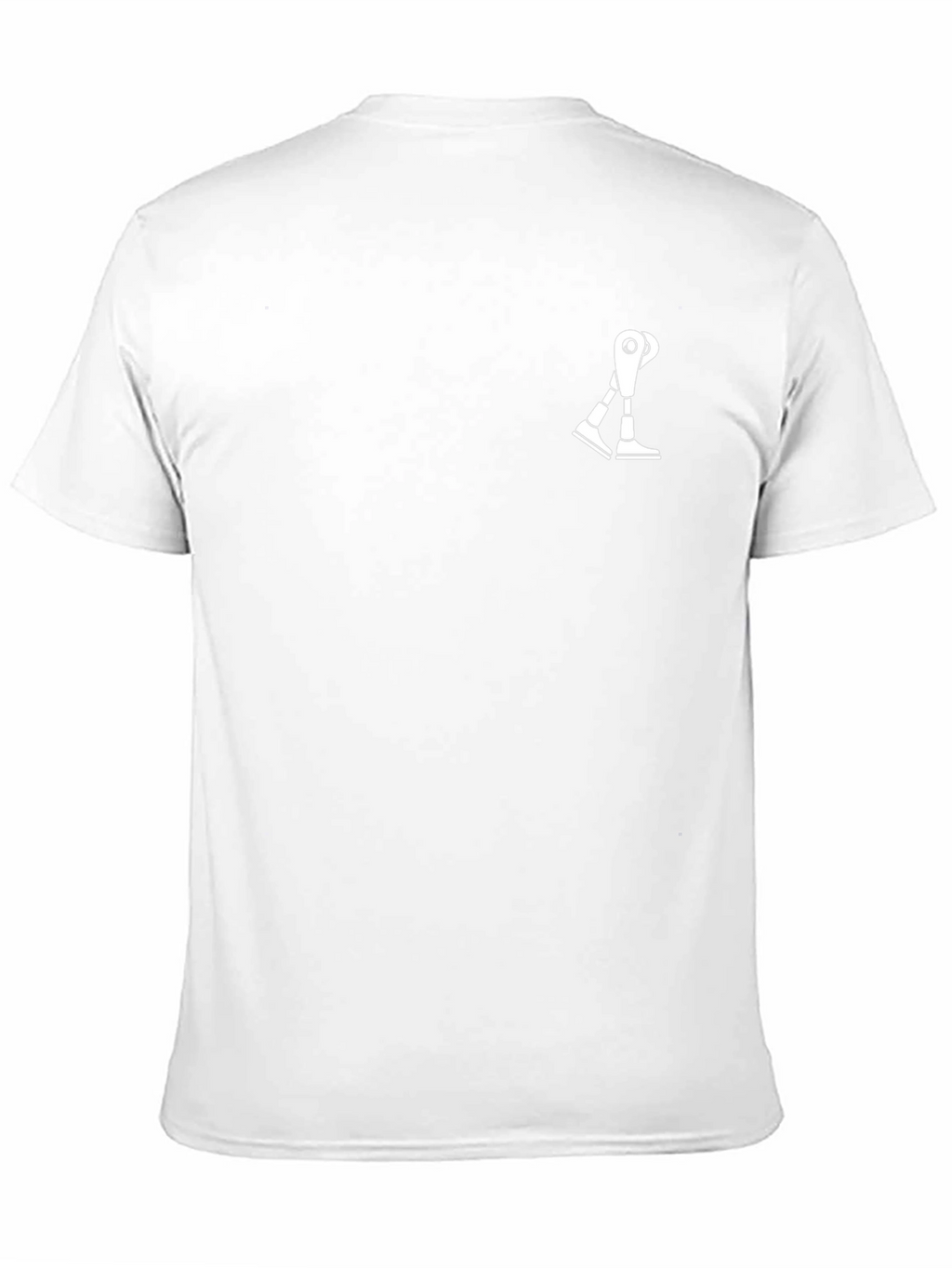 Modern Black Tee with Robotic Leg Graphic