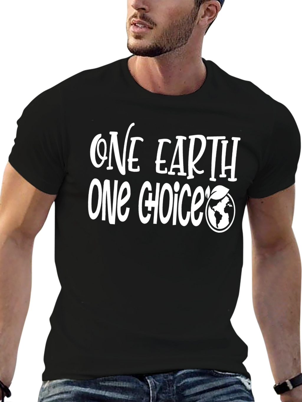 One Earth One Choice Graphic Tee - Eco-Friendly T-Shirt