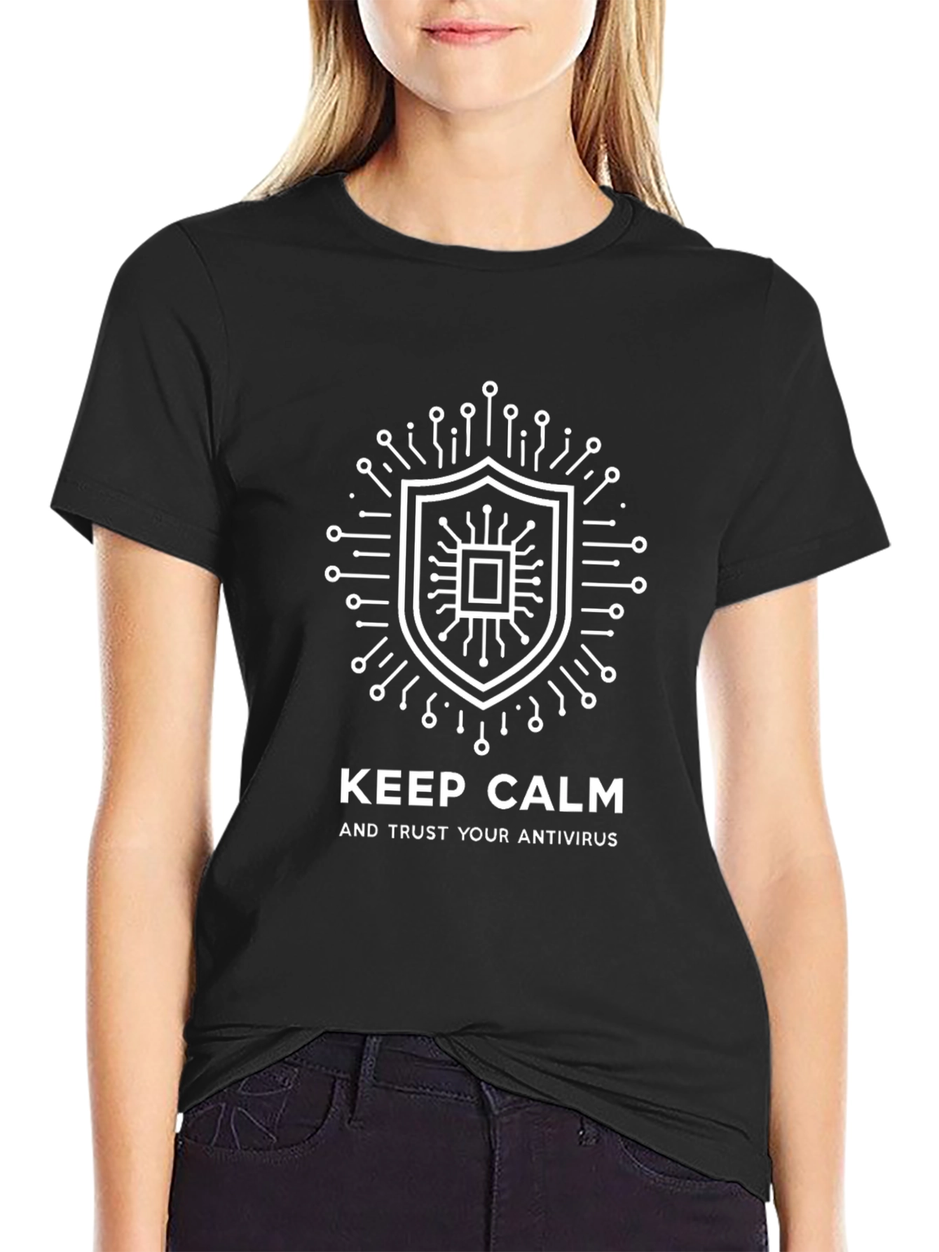 Keep Calm Antivirus T-Shirt - Black