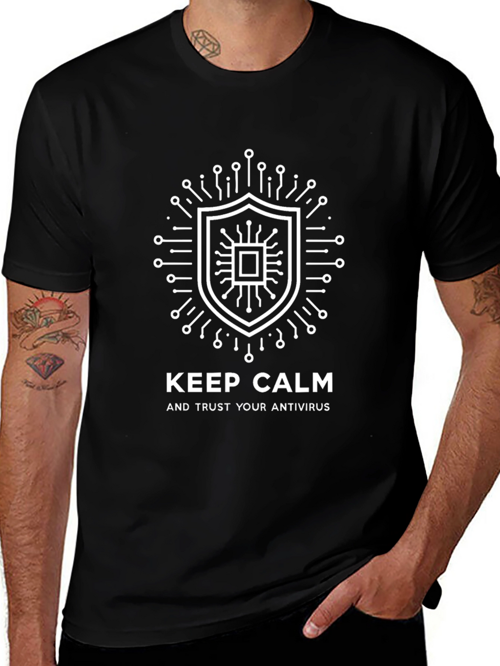 Keep Calm Antivirus T-Shirt - Black