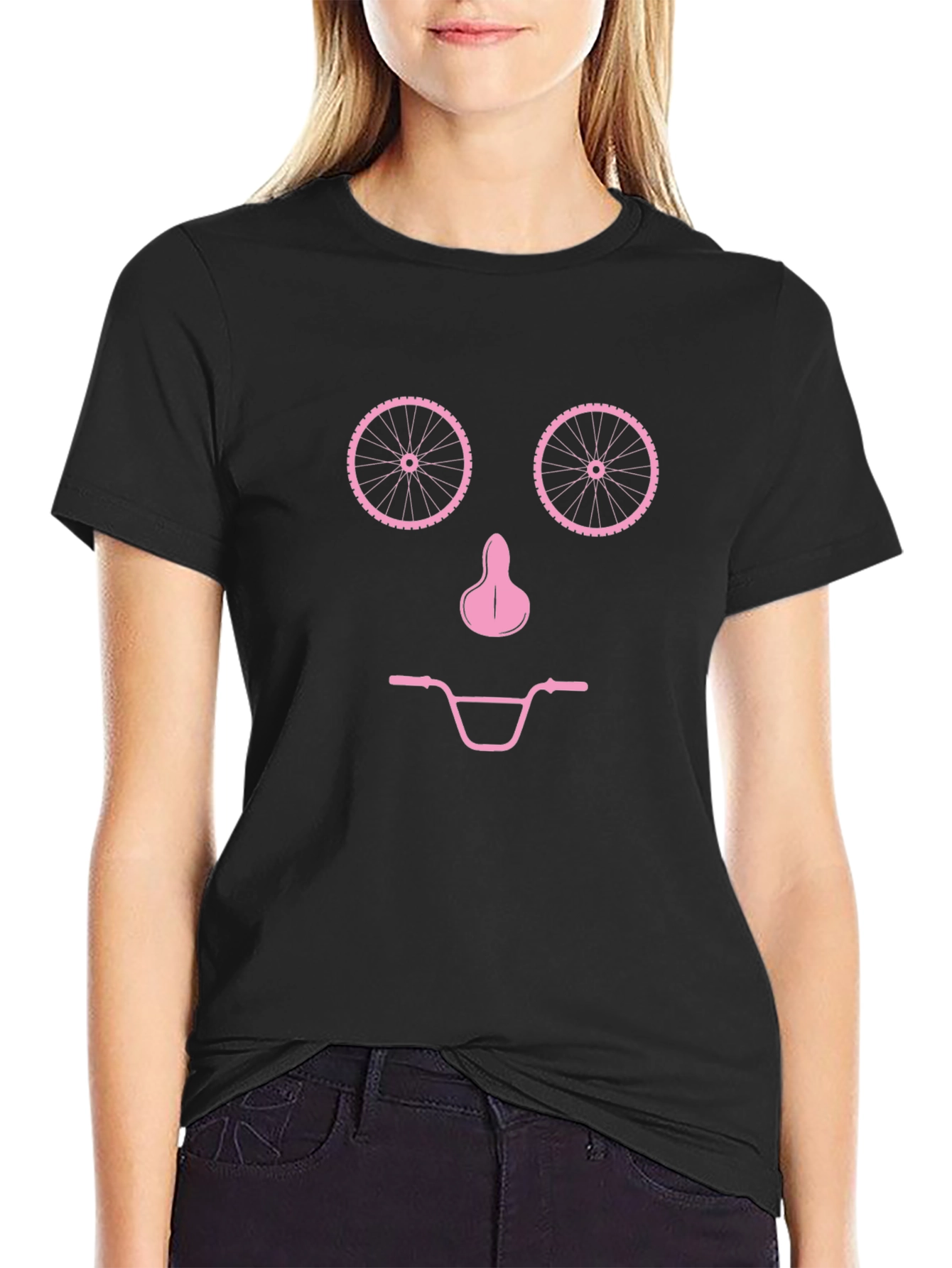 Bike Face Graphic T-Shirt - Black