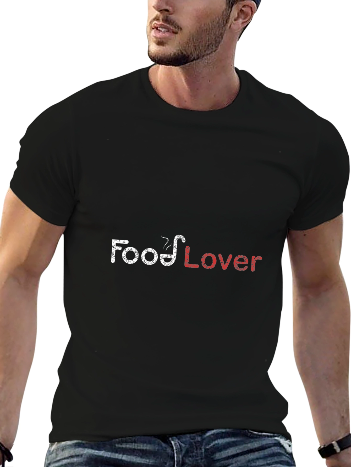 Food Lover Black Graphic T-Shirt