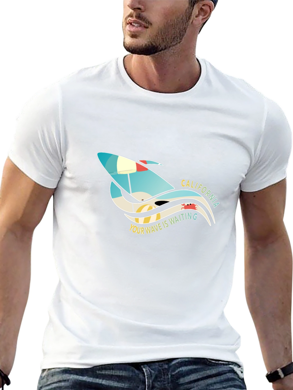 California Surf T-Shirt - Your Wave is Waiting