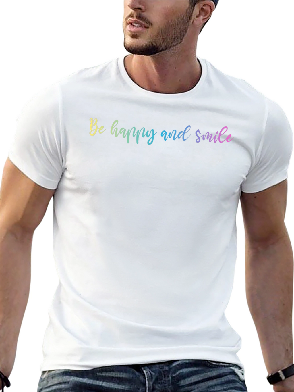 Be Happy and Smile Graphic T-Shirt