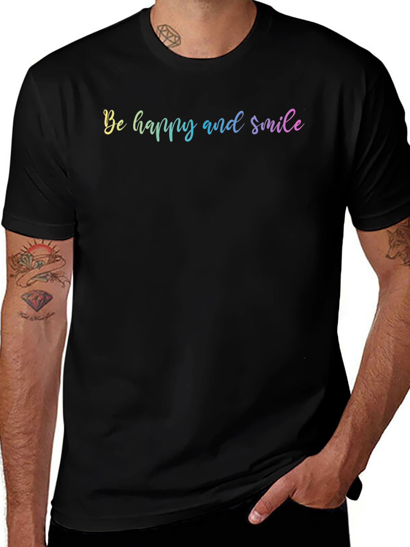 Be Happy and Smile Graphic T-Shirt