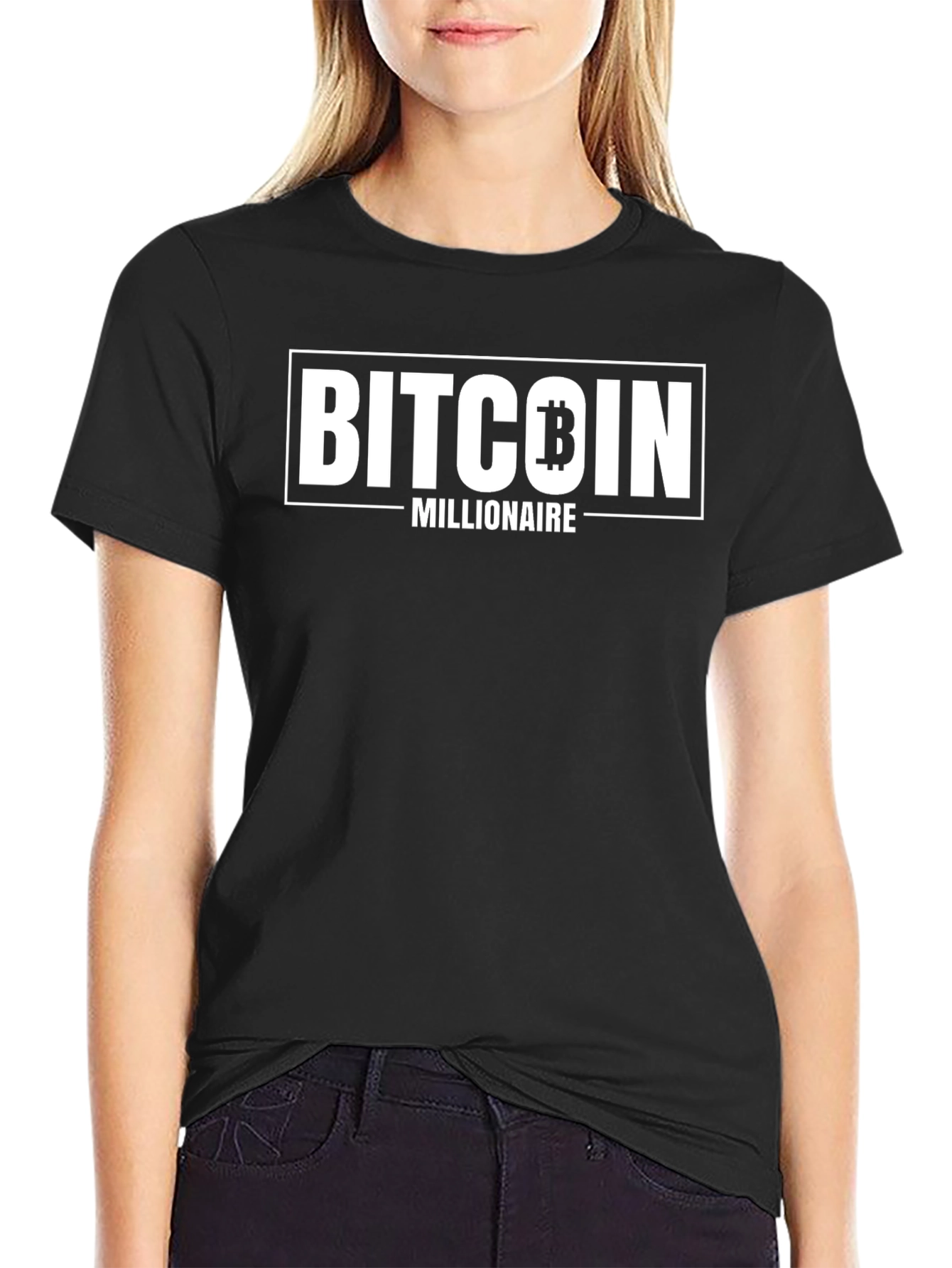 Bitcoin Millionaire Black Graphic Tee