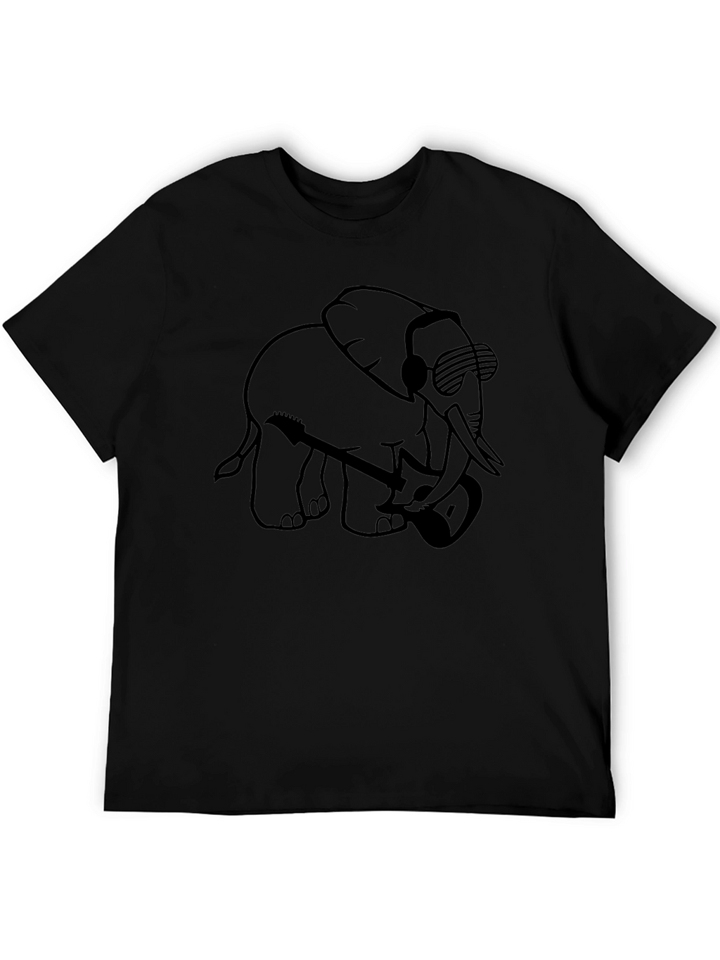 Elephant DJ Black Graphic Tee