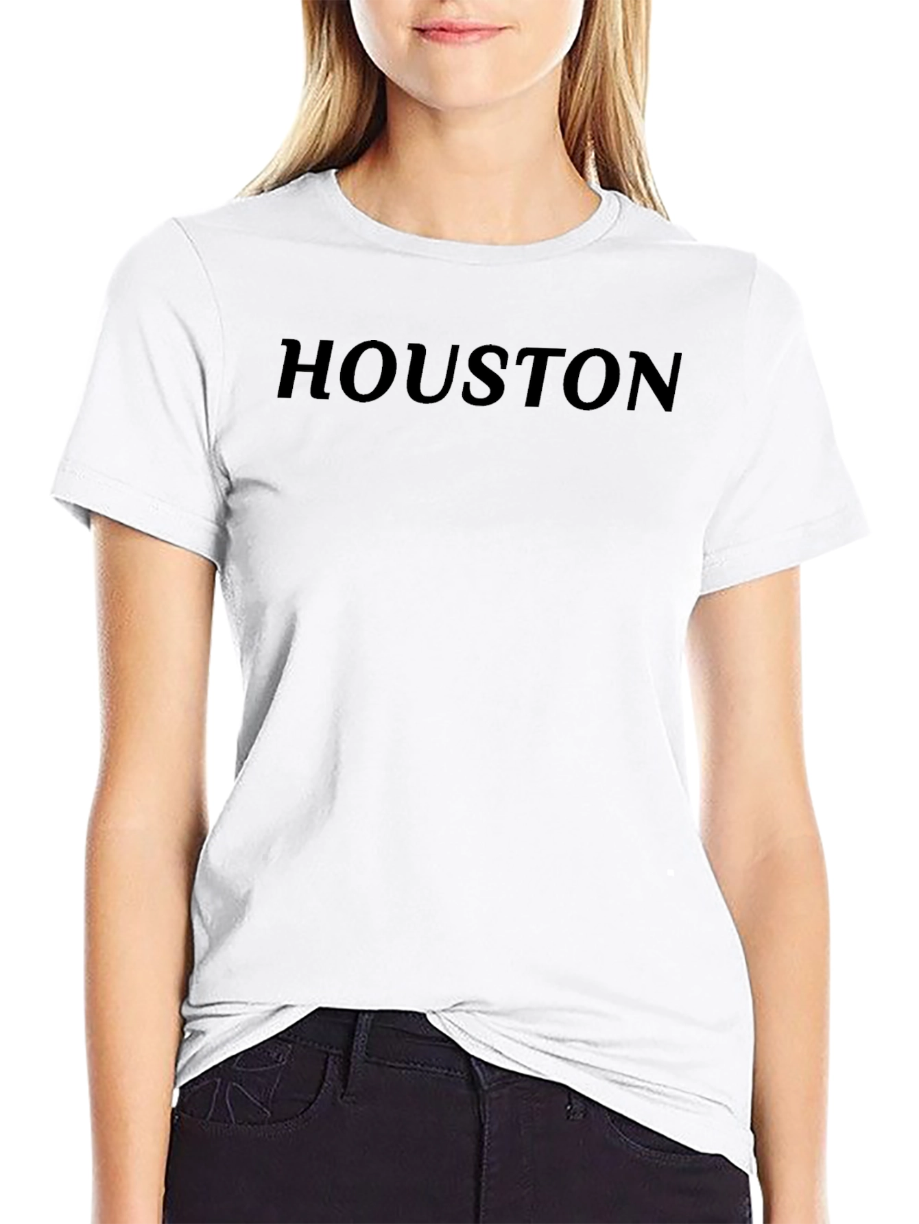 Houston Graphic Tee - Black Cotton Comfort