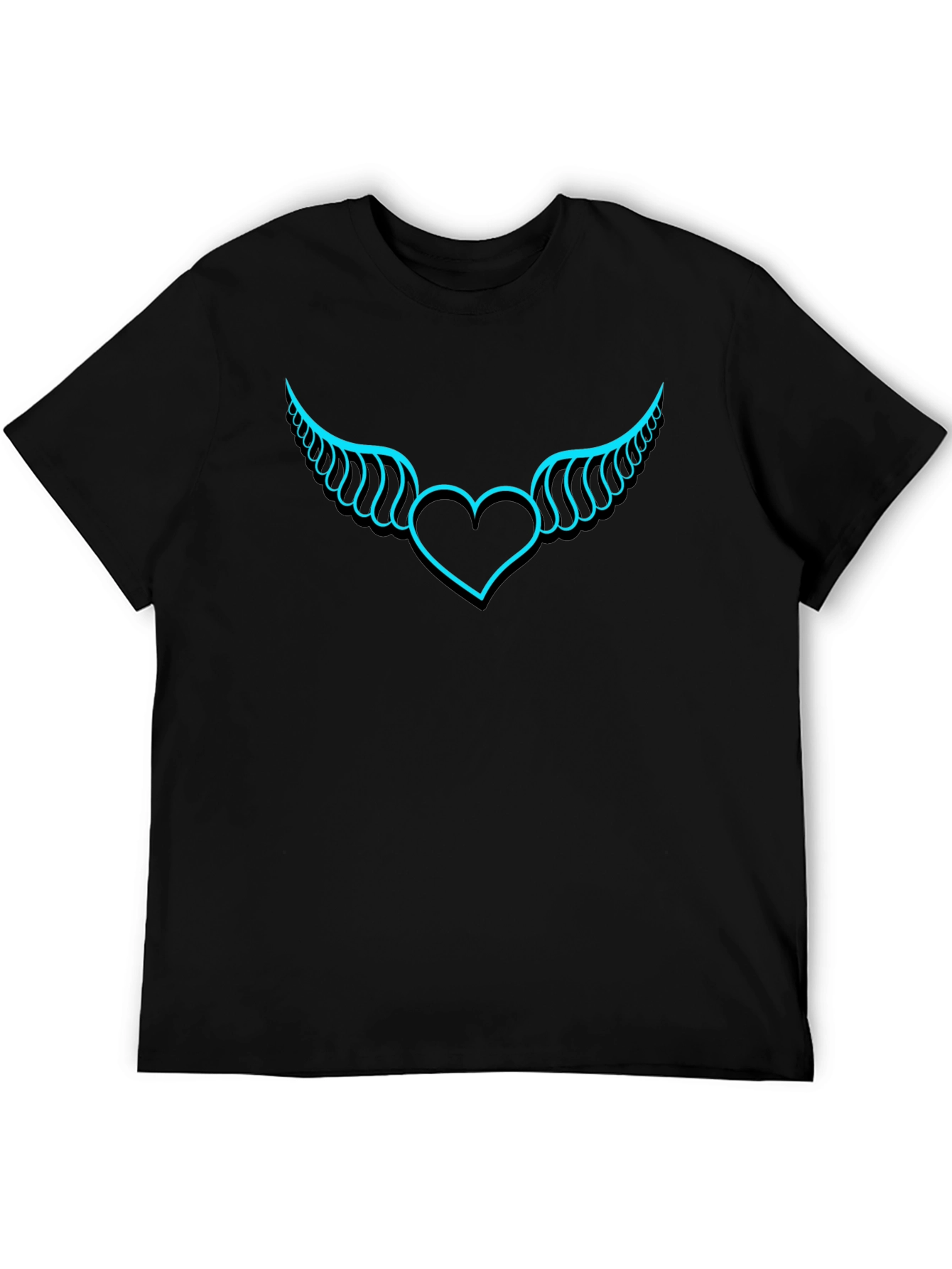 Winged Heart Graphic T-Shirt - Black