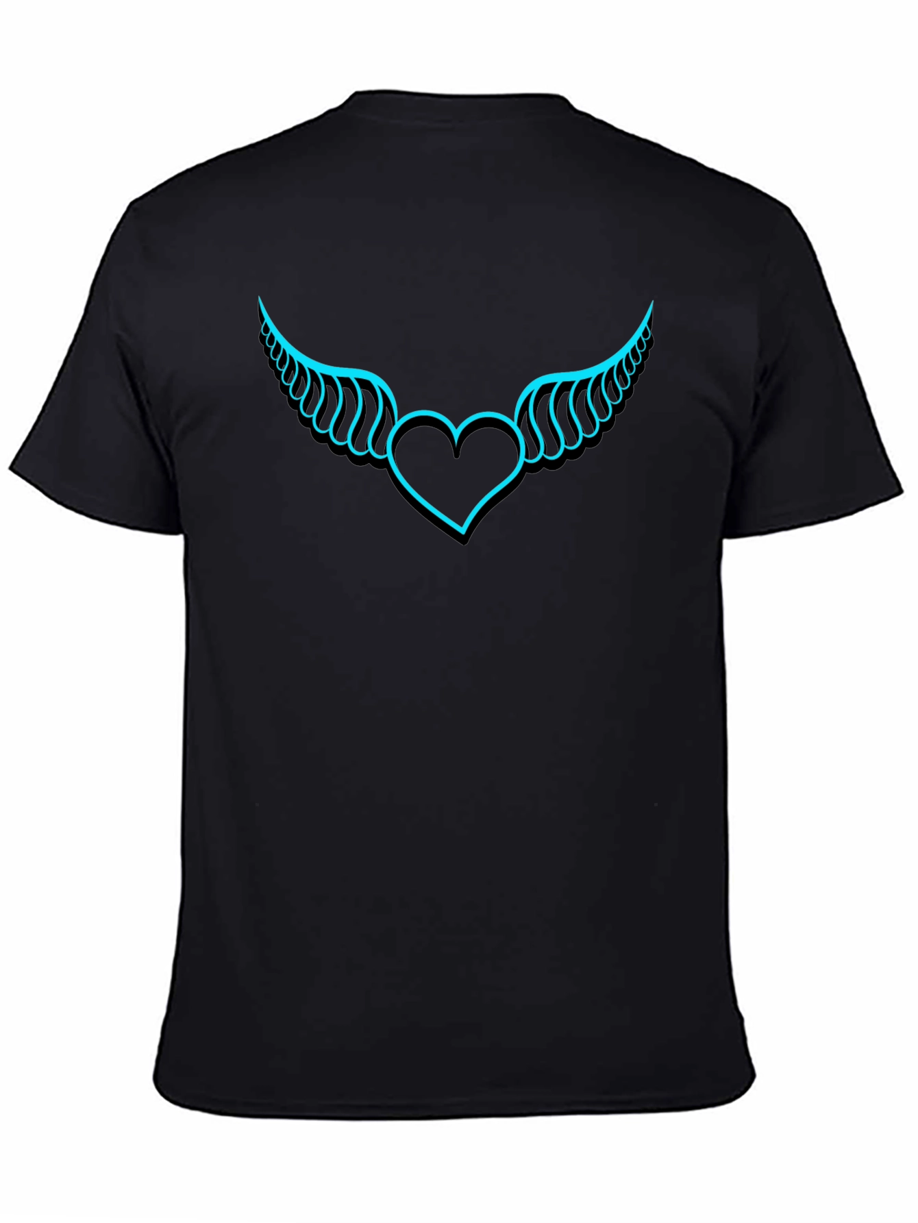 Winged Heart Graphic T-Shirt - Black