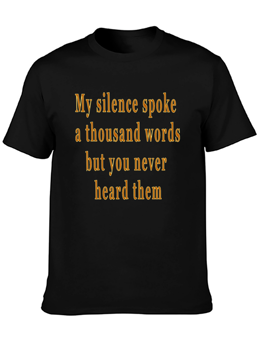 Silence Spoke T-Shirt - Black Graphic Tee