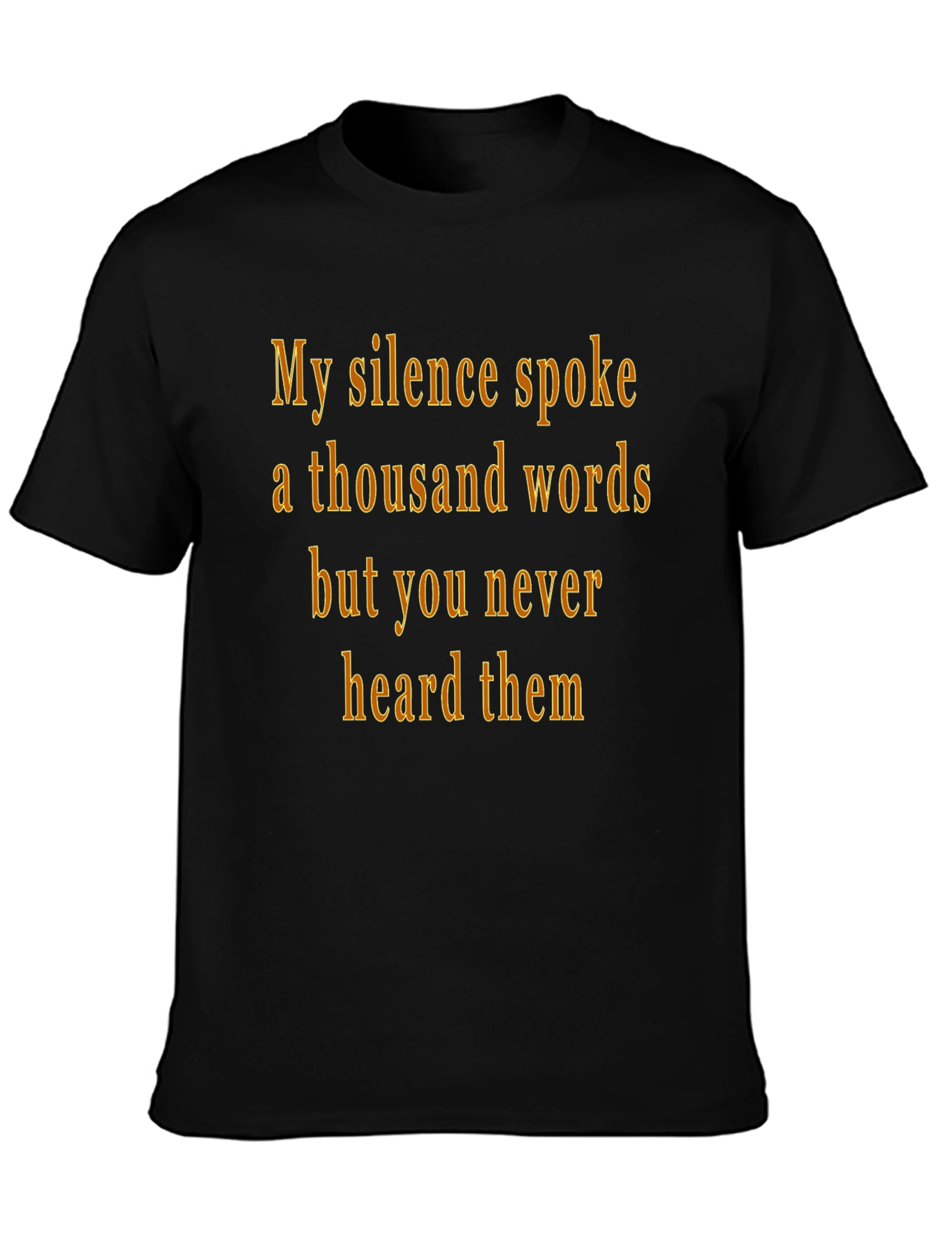 Silence Spoke T-Shirt - Black Graphic Tee