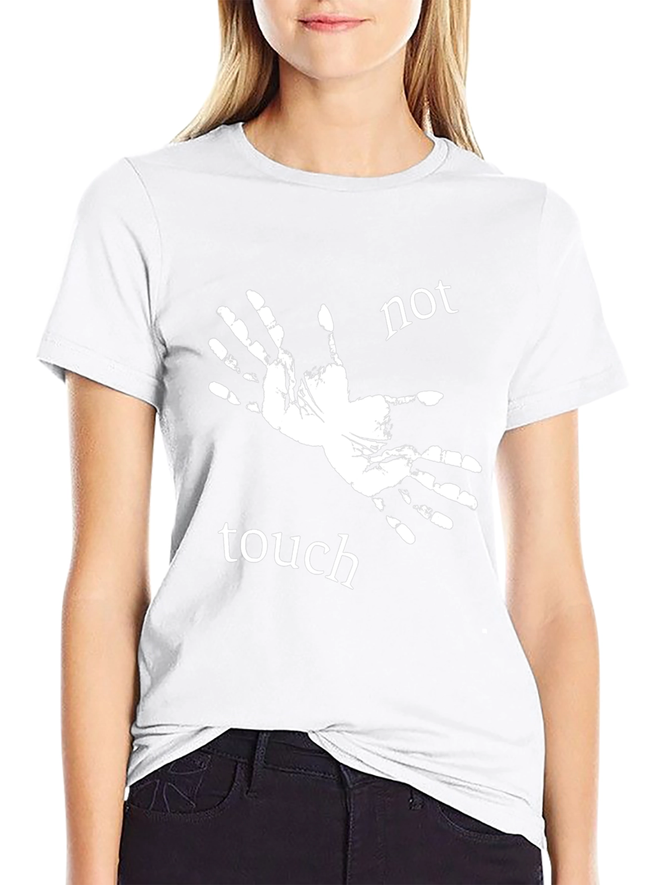 Not Touch Tee - Novelty Graphic Print T-Shirt