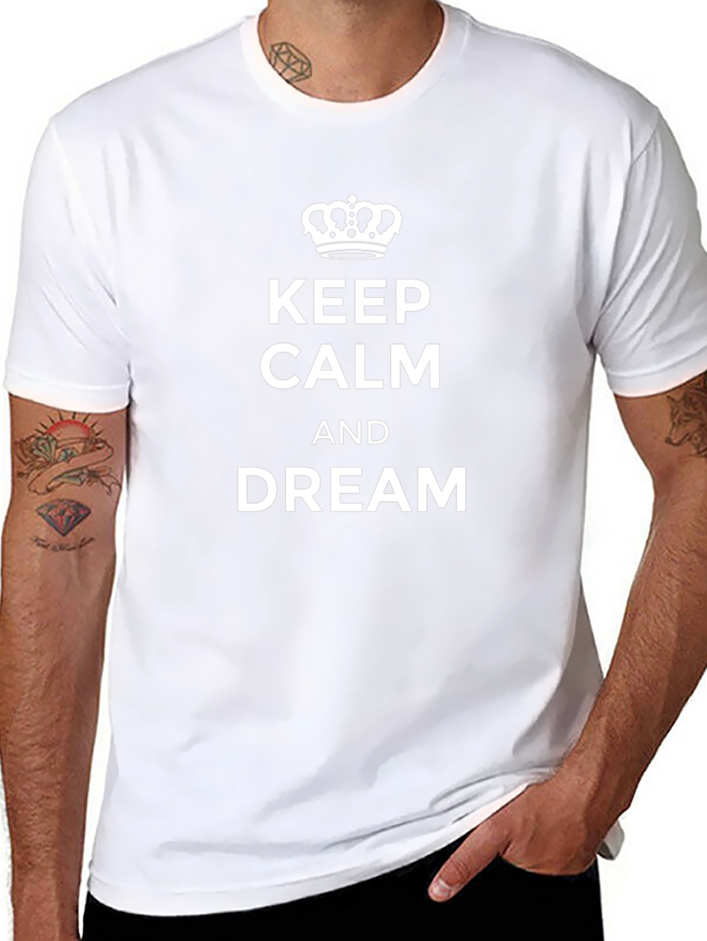 Keep Calm and Dream Graphic Tee - Black