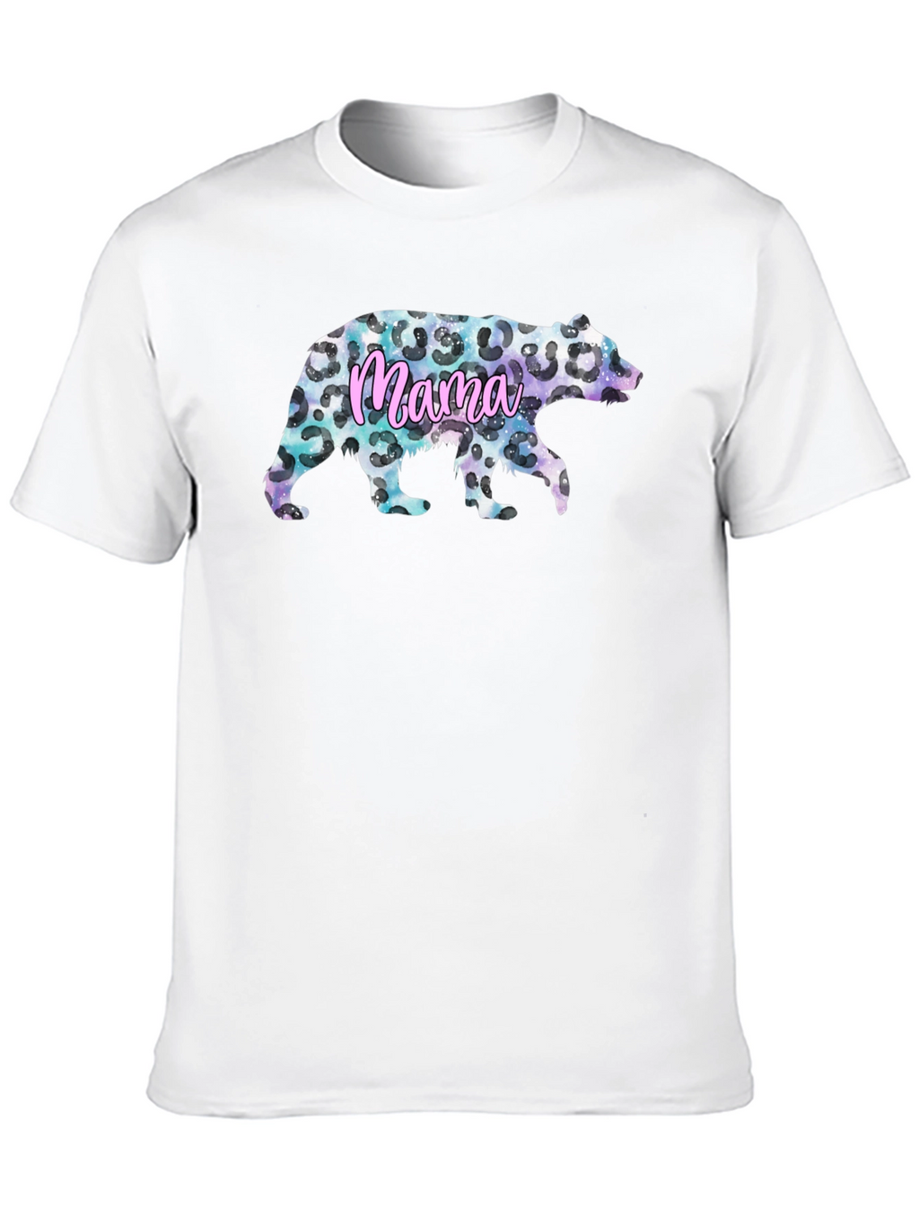 Mama Bear Leopard Print Graphic Tee