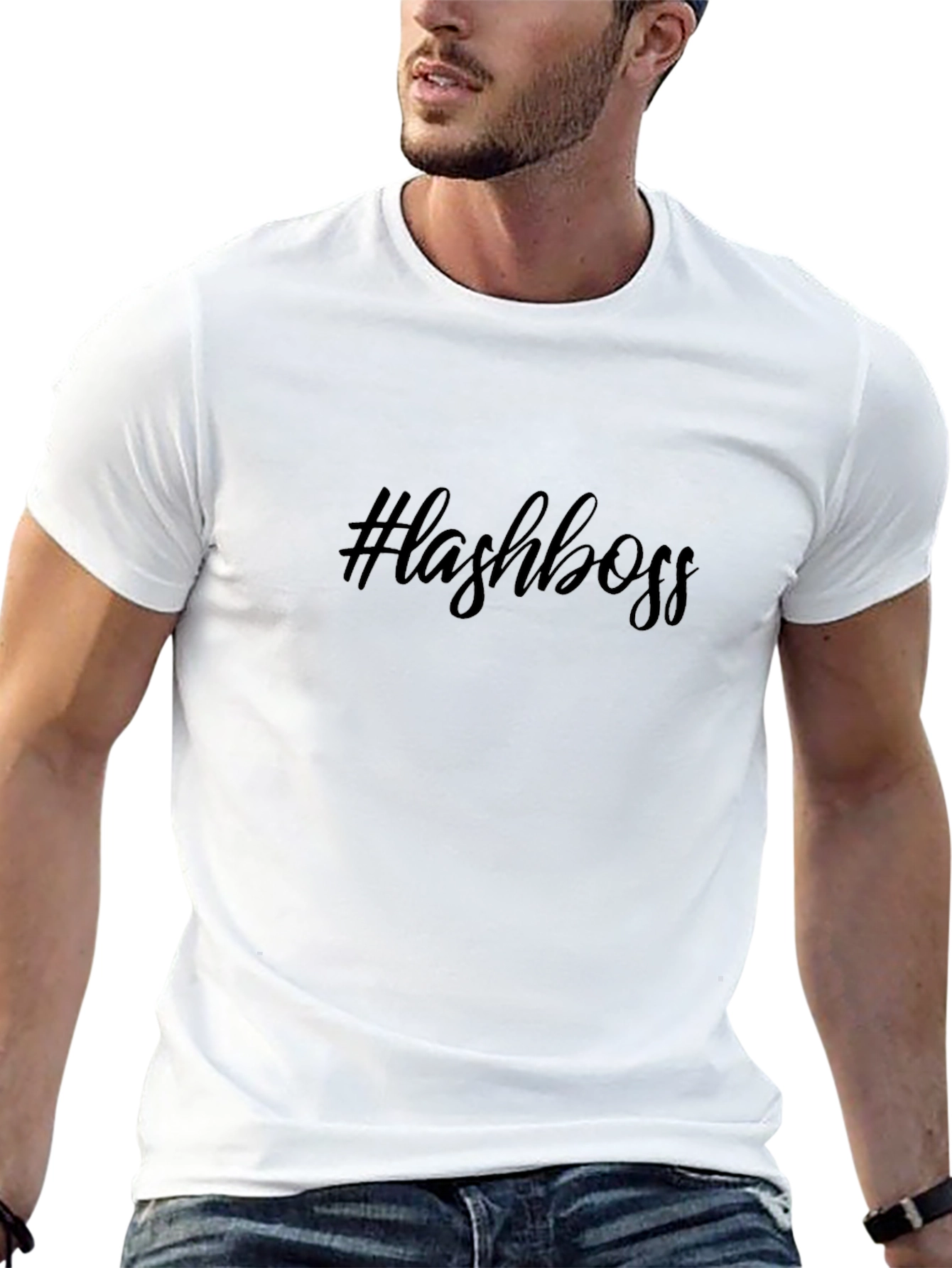 #lashboss Black Graphic T-Shirt