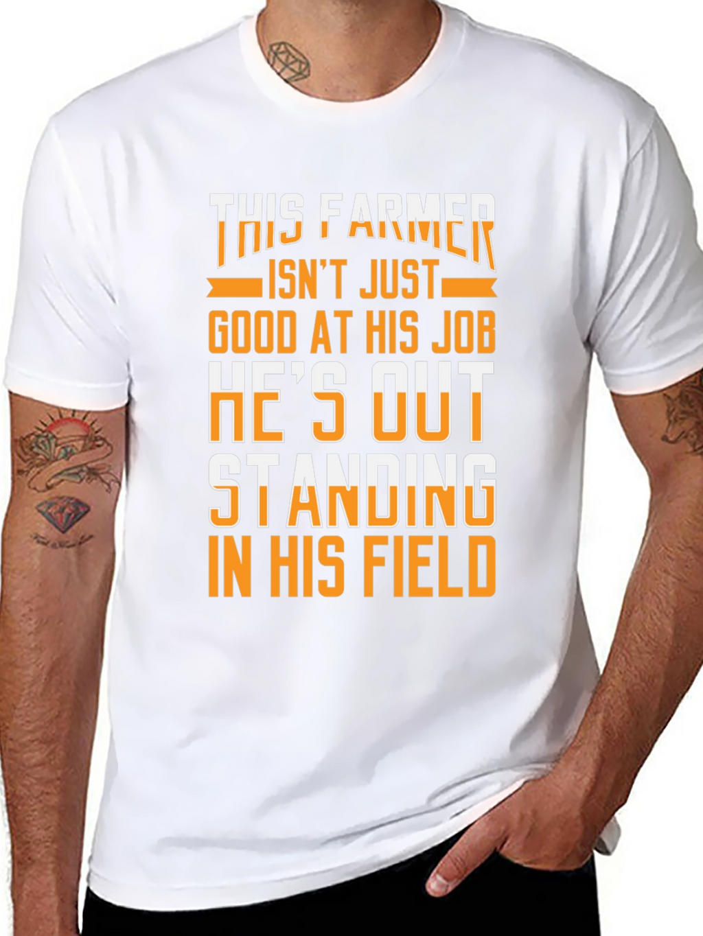 This Farmer Graphic Tee - Black Cotton T-Shirt
