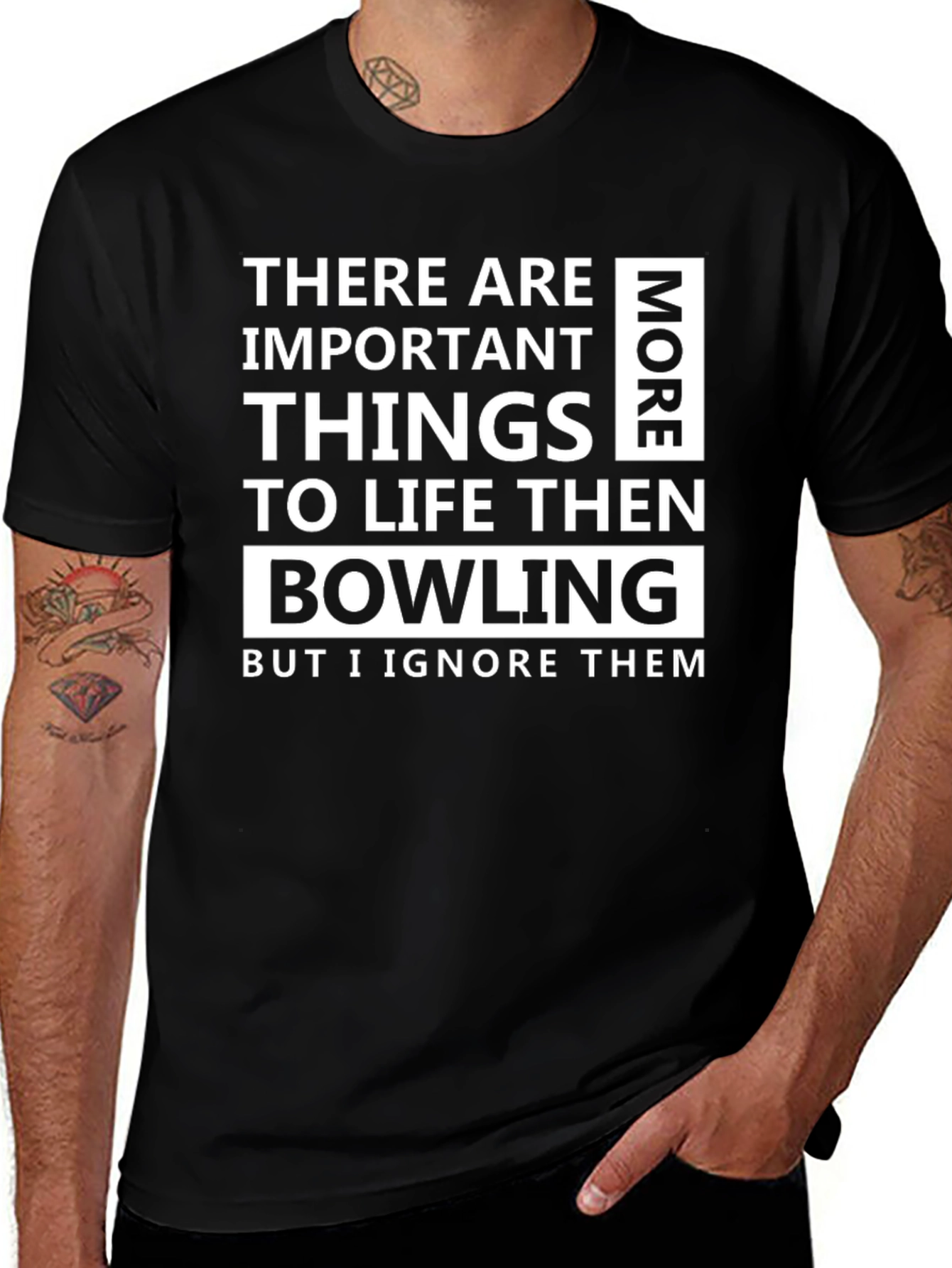 Funny Bowling T-Shirt - Important Things