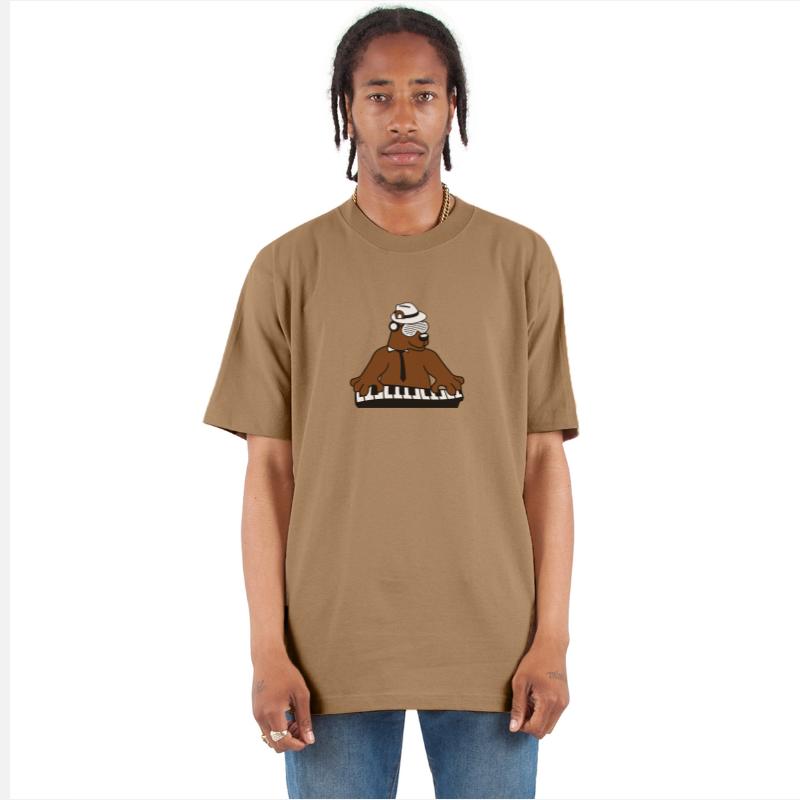 Grizzly Brown Bear Playing Keyboard Piano Music