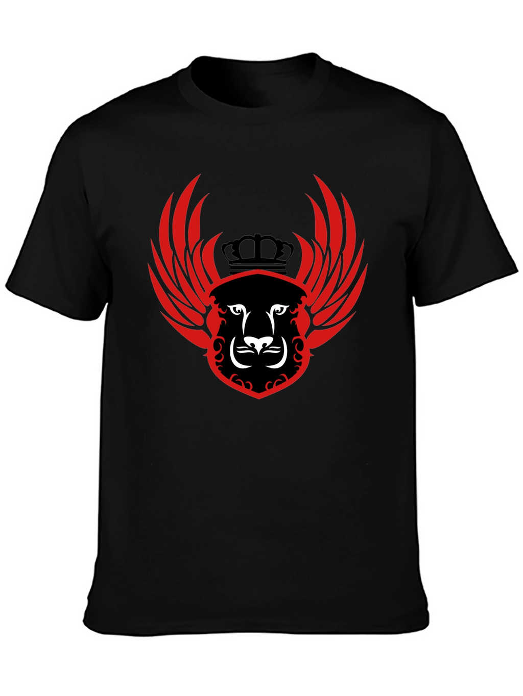 Winged Lion Crest Black T-Shirt